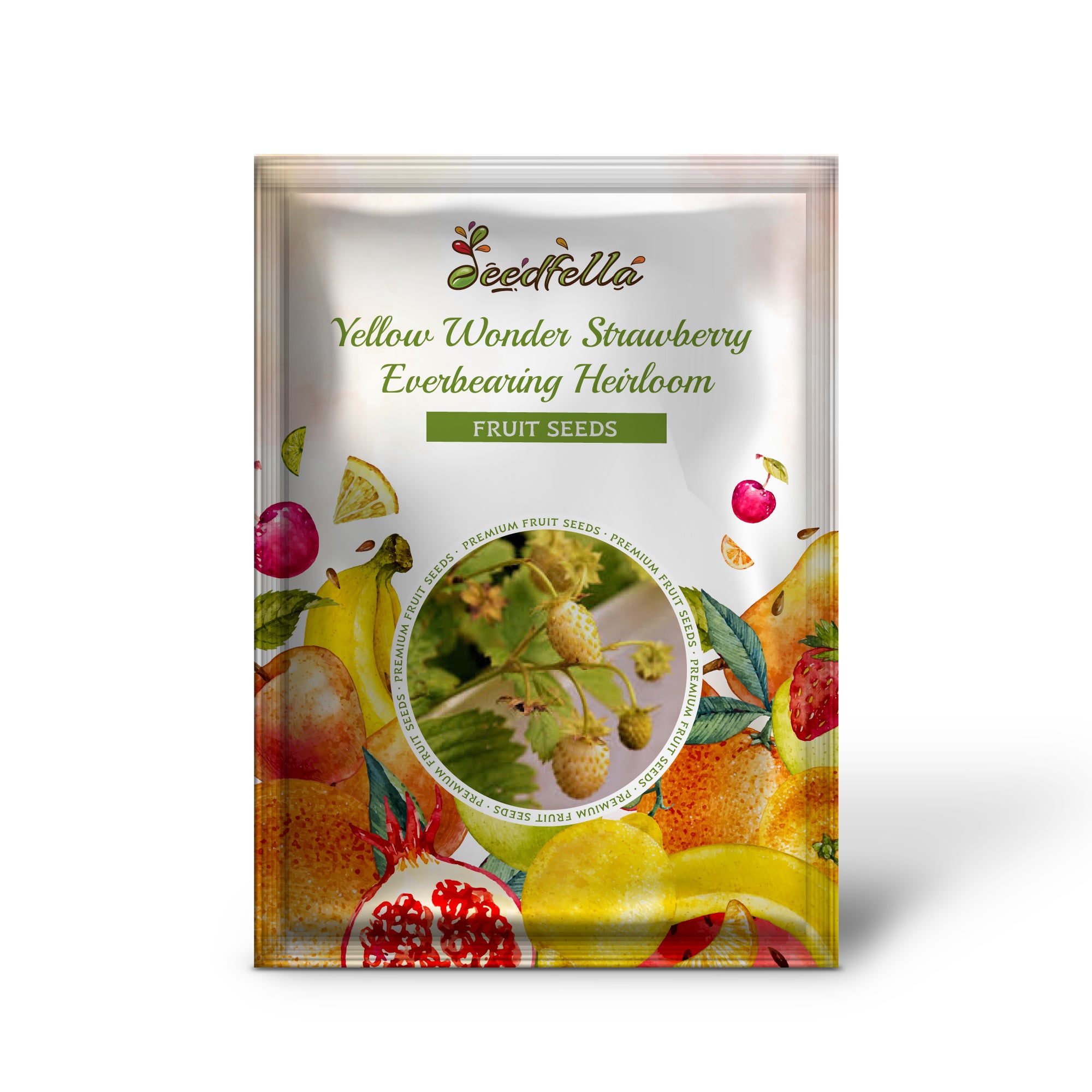 Fragaria vesca Seeds – Yellow Wonder Everbearing Non-GMO Strawberry