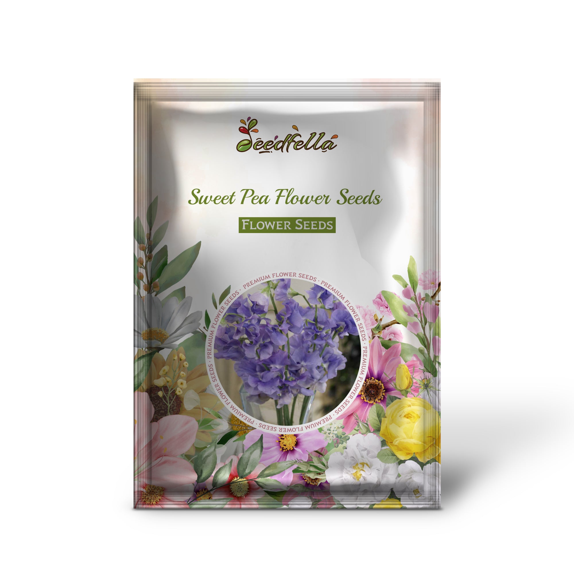 Fragrant Lavender Sweet Pea Flowers Blooming