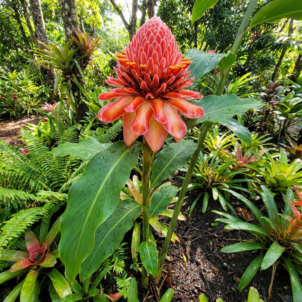 Rainbow Torch Ginger Flower seeds for Planting - Premium Quality, Heirloom & GMO Free Seeds for Home Garden