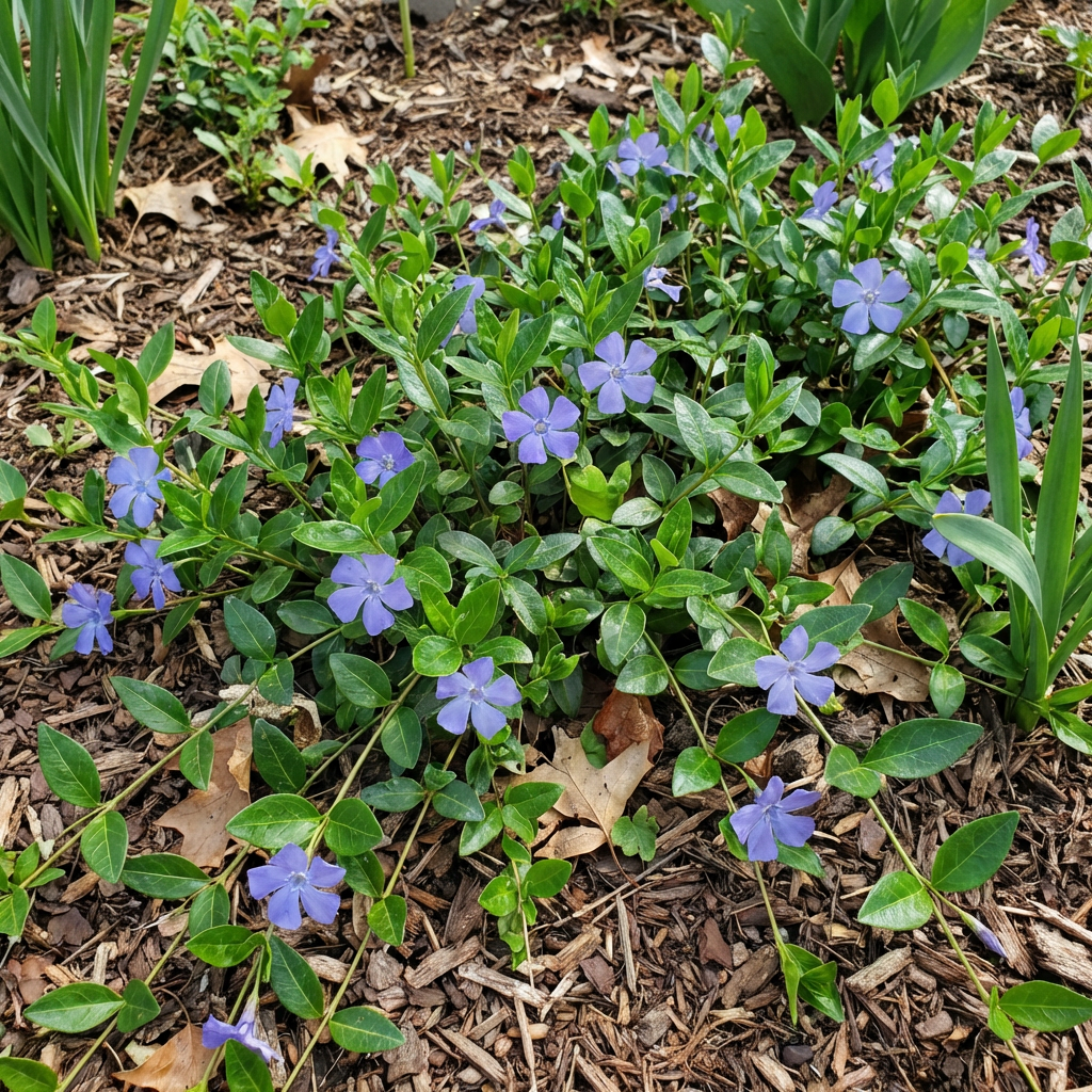 Vinca minor Periwinkle Flower Seeds for Shade Garden Ground Cover Use