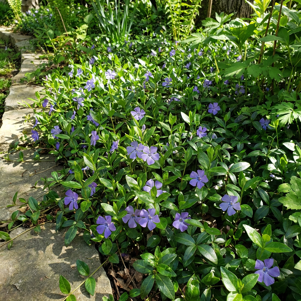 Vinca minor Periwinkle Flower Seeds for Shade Garden Ground Cover Use