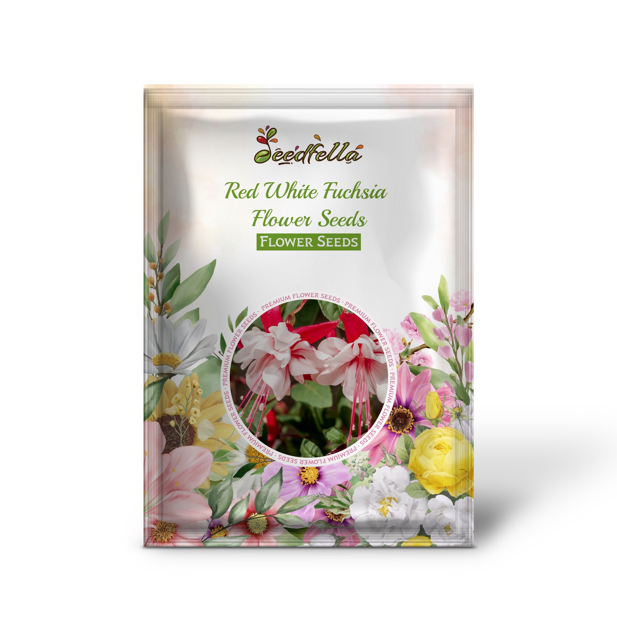 Non GMO Red White Fuchsia seeds for home gardening
