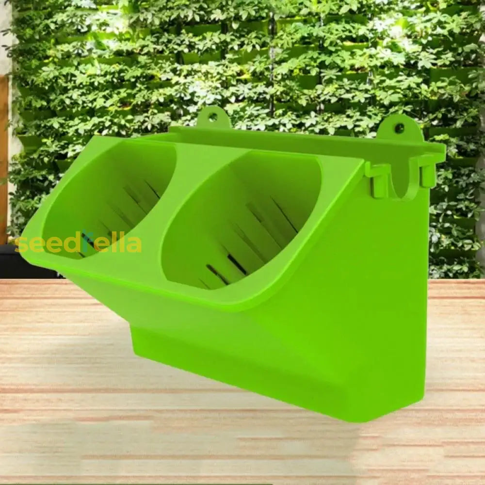 Garden Wall System – Outdoor Mounted Planter With Irrigation Plastic Pots Green Tools