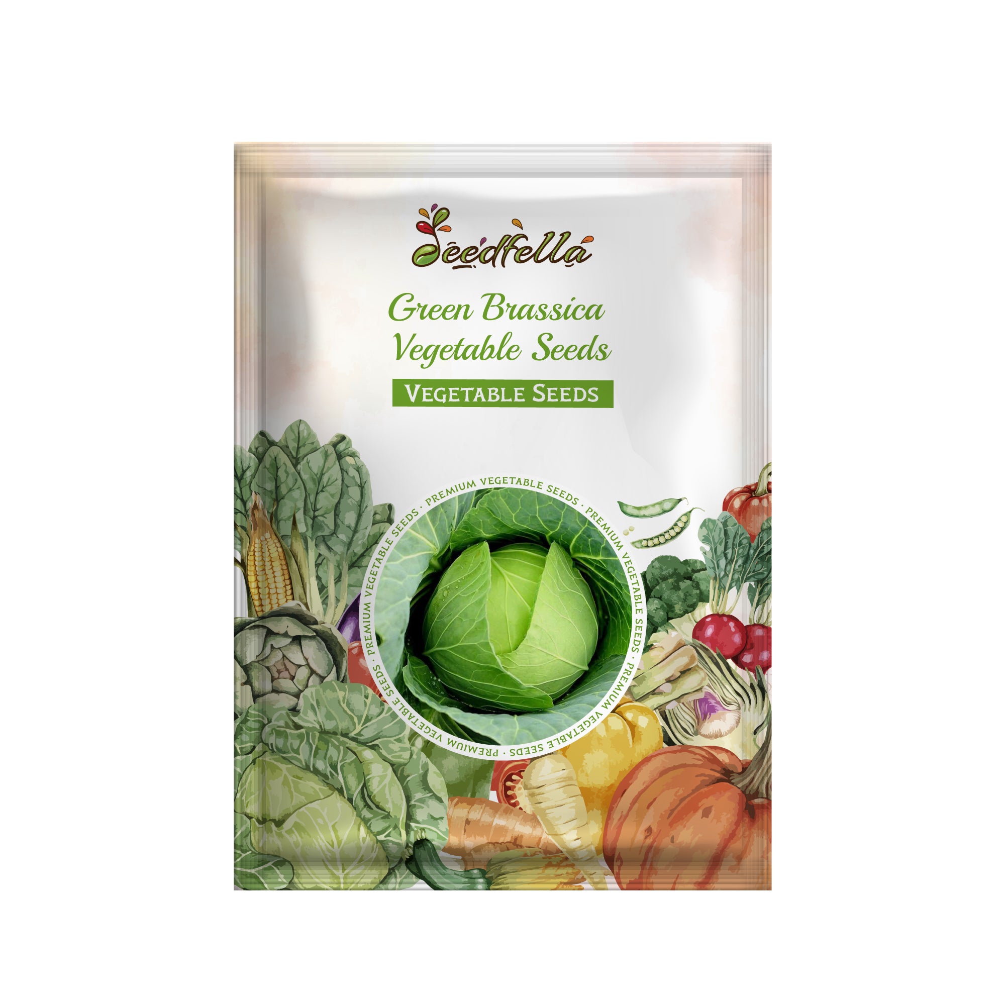 High quality Green Brassica vegetable seeds closeup