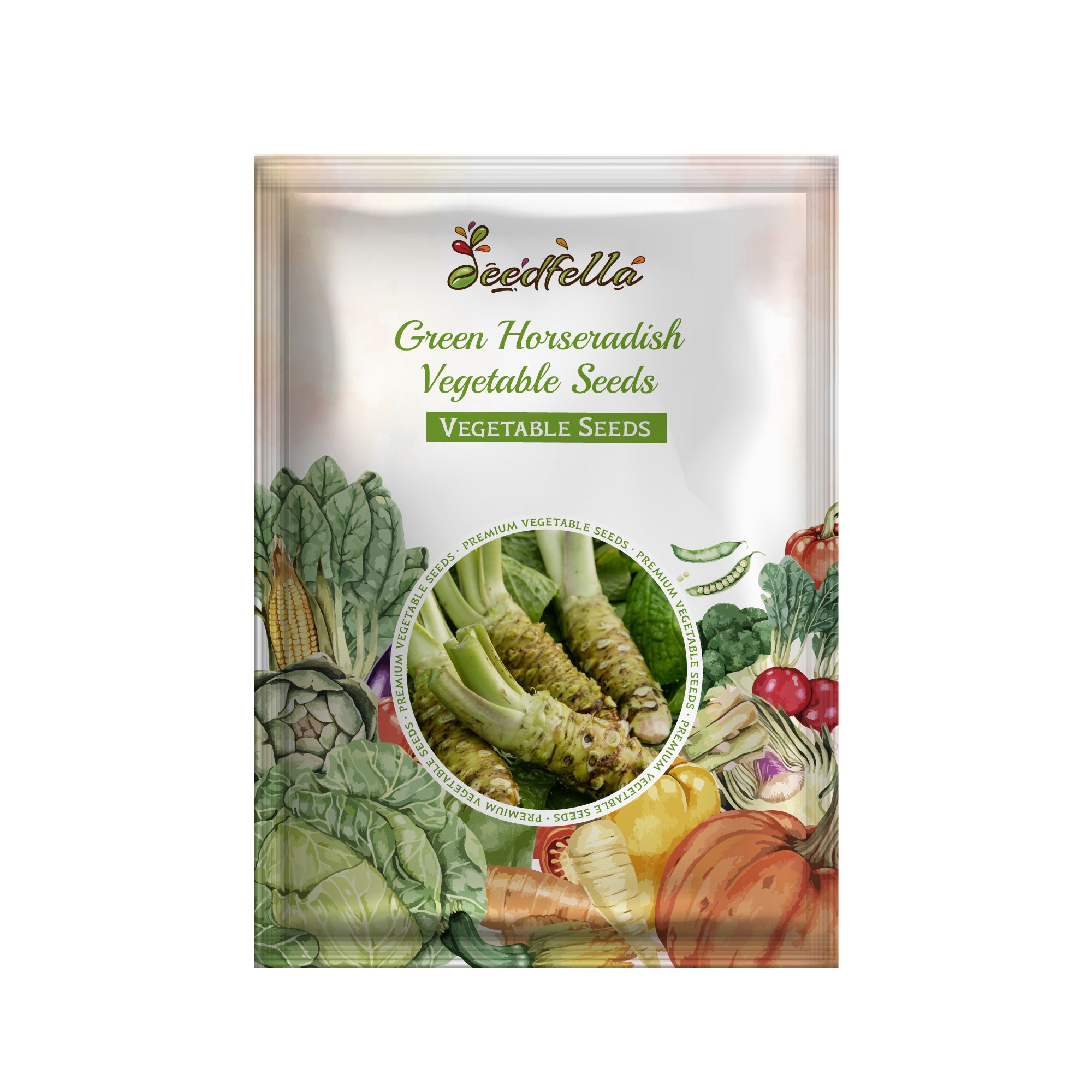 High quality Green Horseradish vegetable seeds closeup