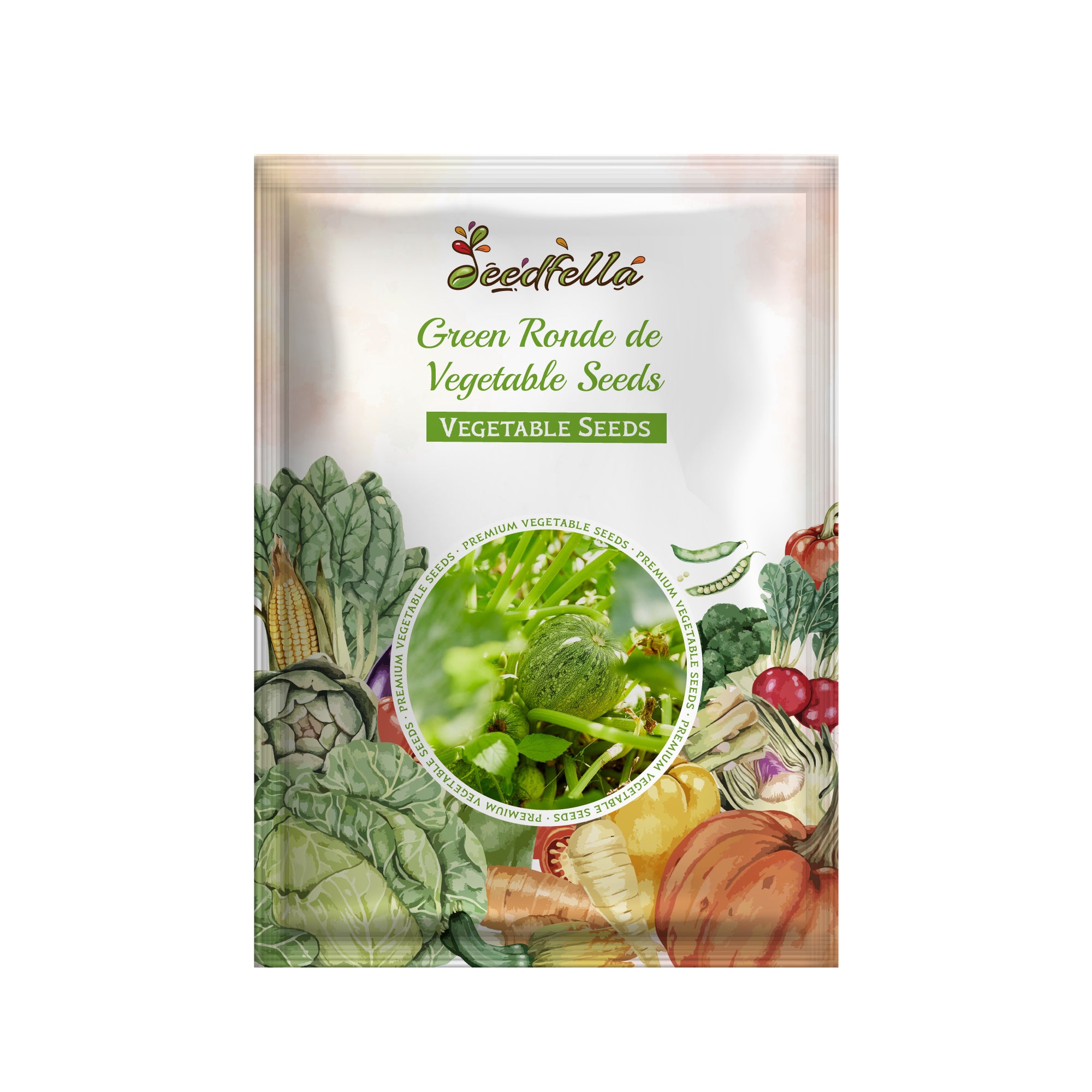 Green Ronde de seed package for home gardening