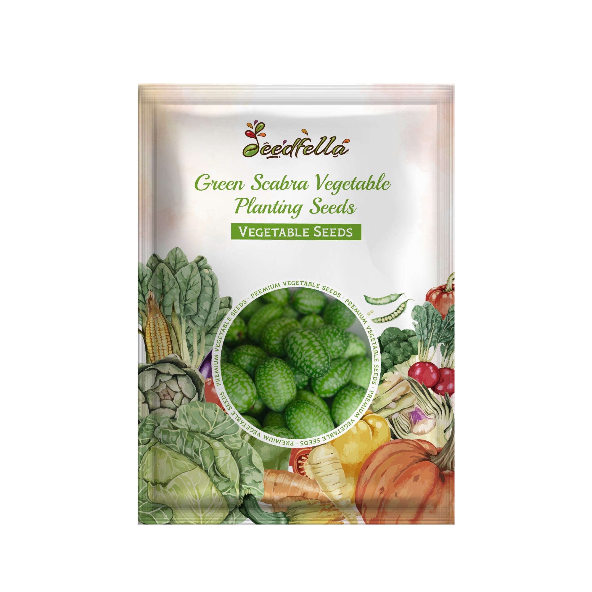 Green Scabra seed package for gardening