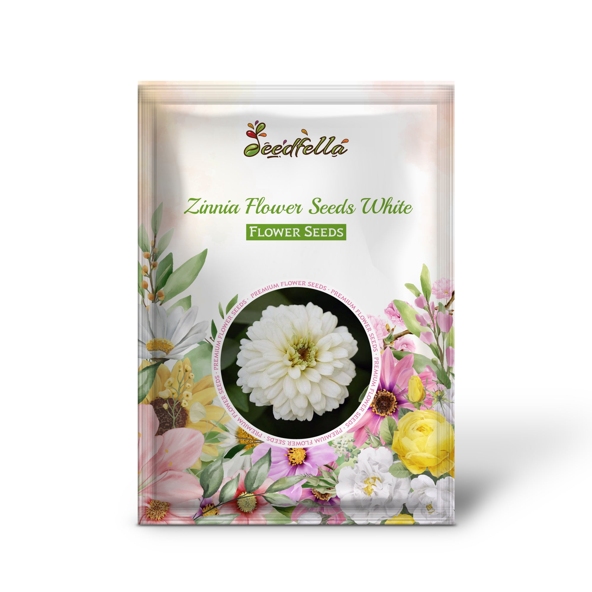 Green and White Zinnia Flower Seeds for vibrant gardens