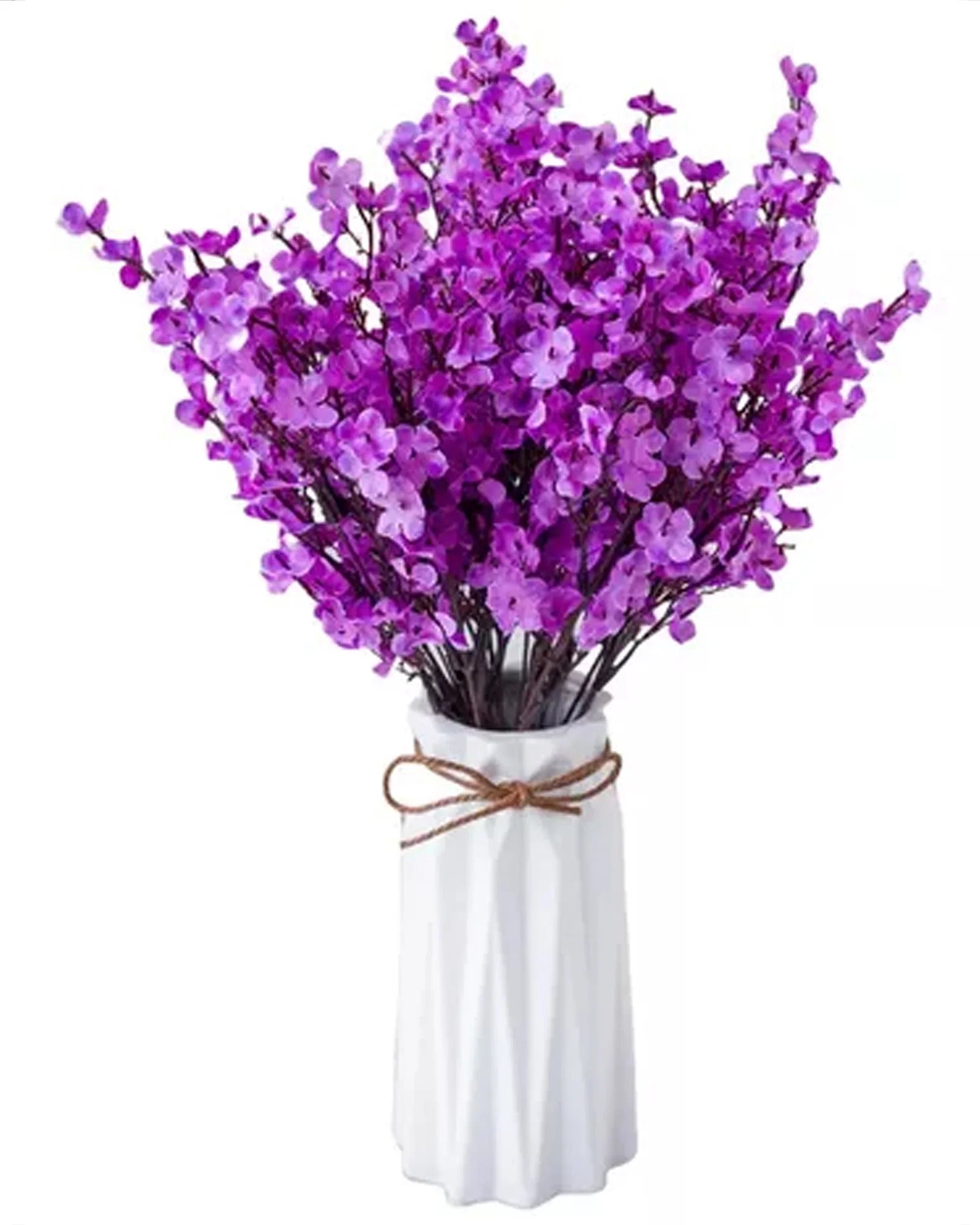 Elegant Gypsophila Floral Arrangement with Purple Flowers