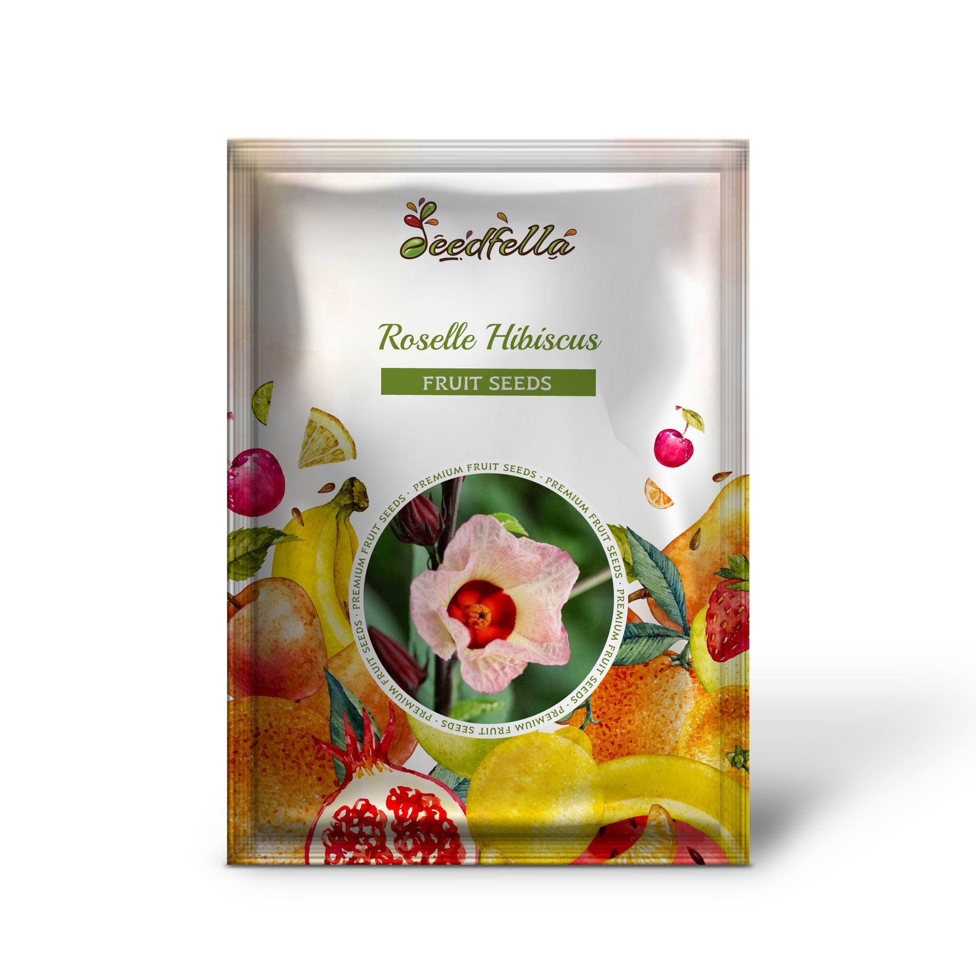 Hibiscus sabdariffa Roselle fruit seeds tropical flowering plant