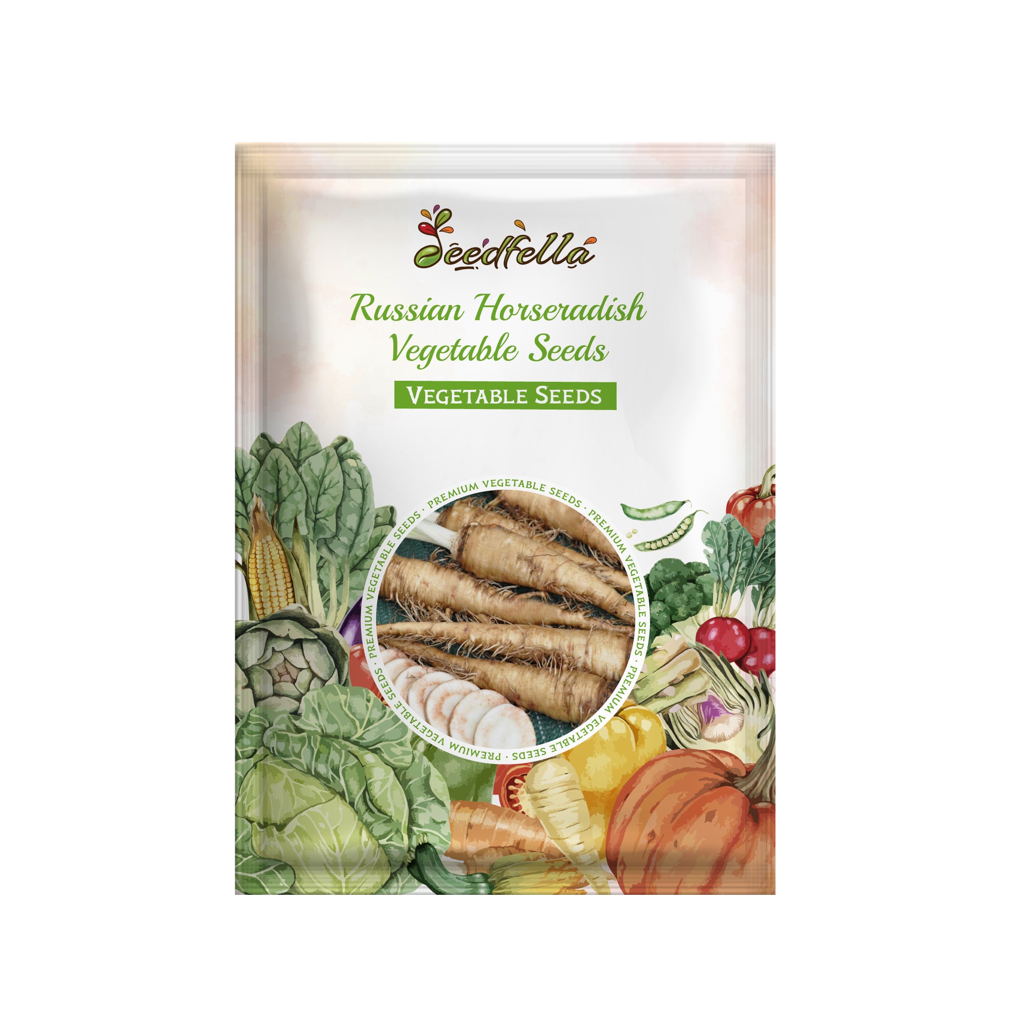 Ornamental horseradish textured foliage grown from seeds