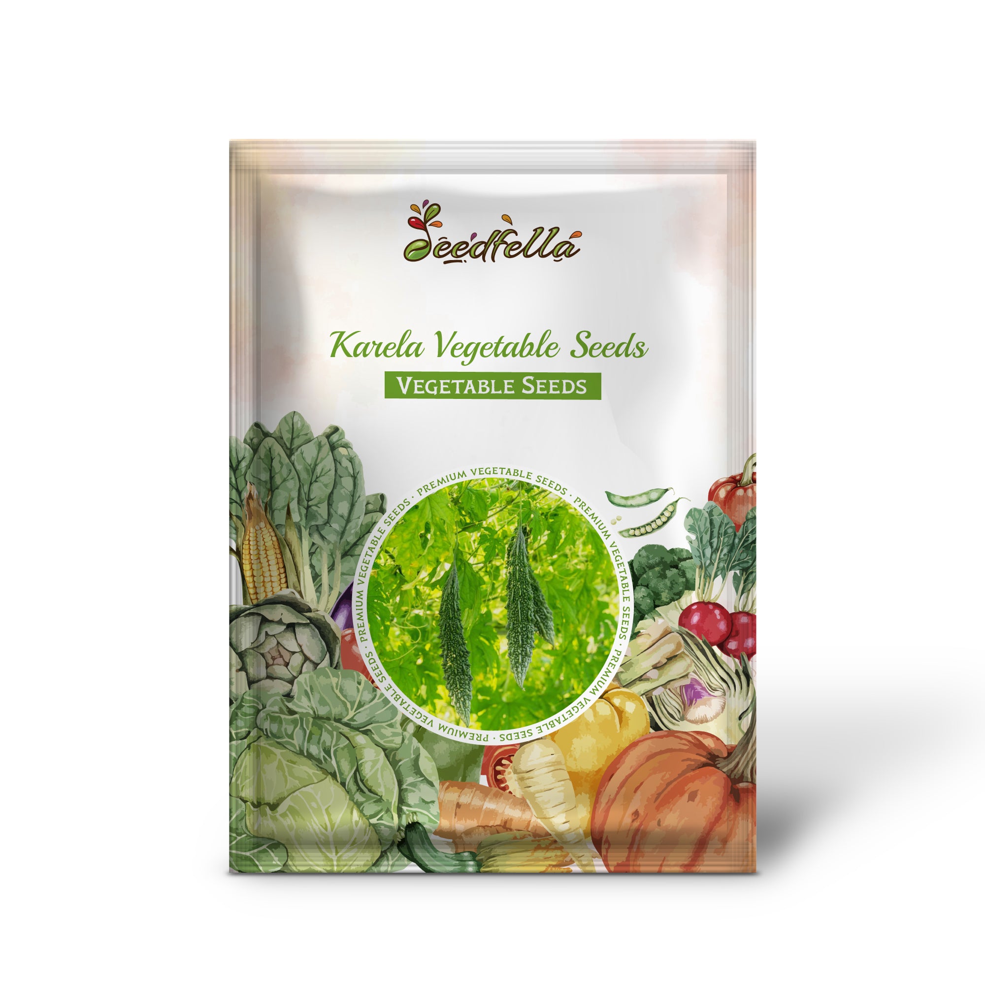 Packaging of Non GMO karela seeds
