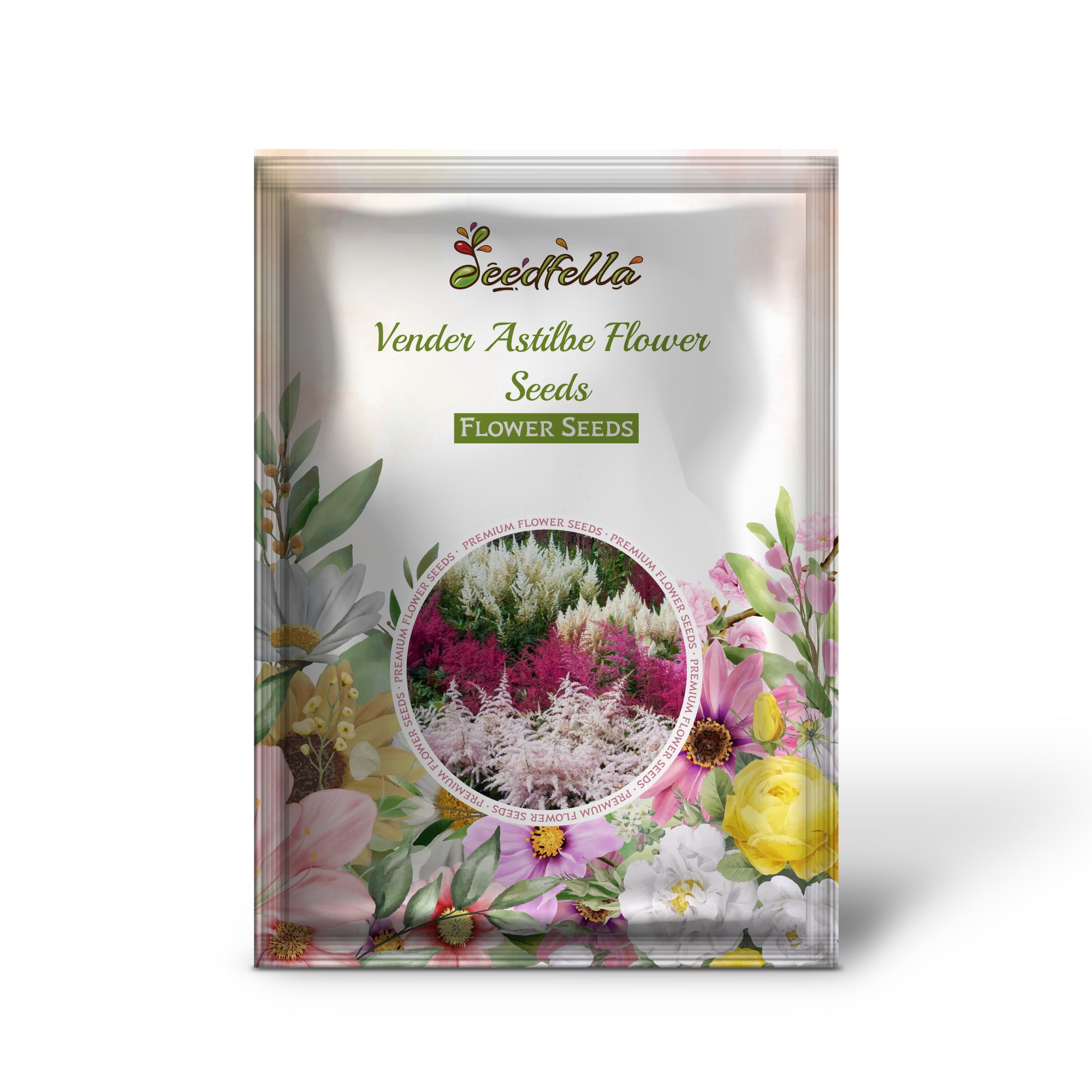 Lavender Astilbe Flowers Blooming in Garden