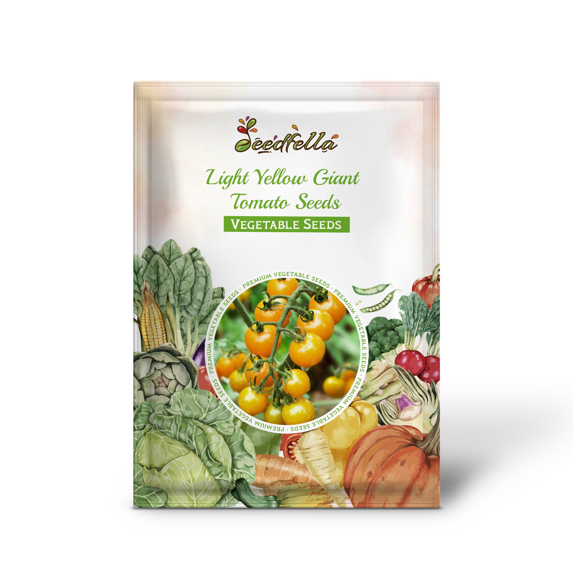 Light yellow tomatoes growing on plant