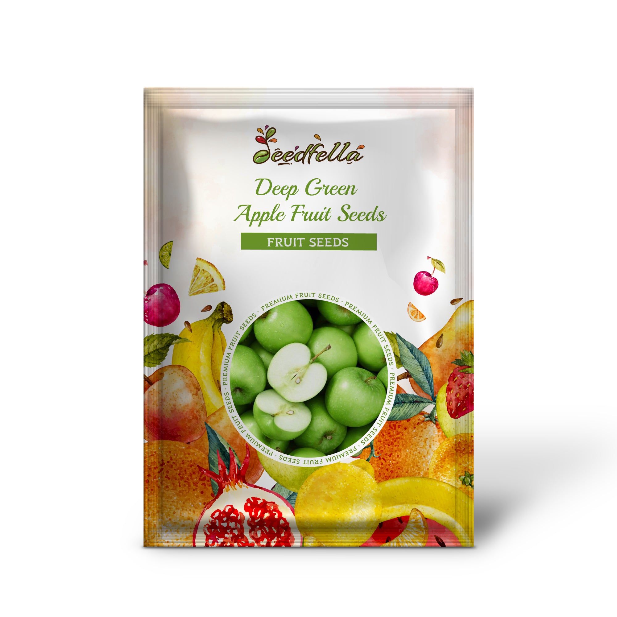 Malus domestica non-GMO deep green apple seeds pack