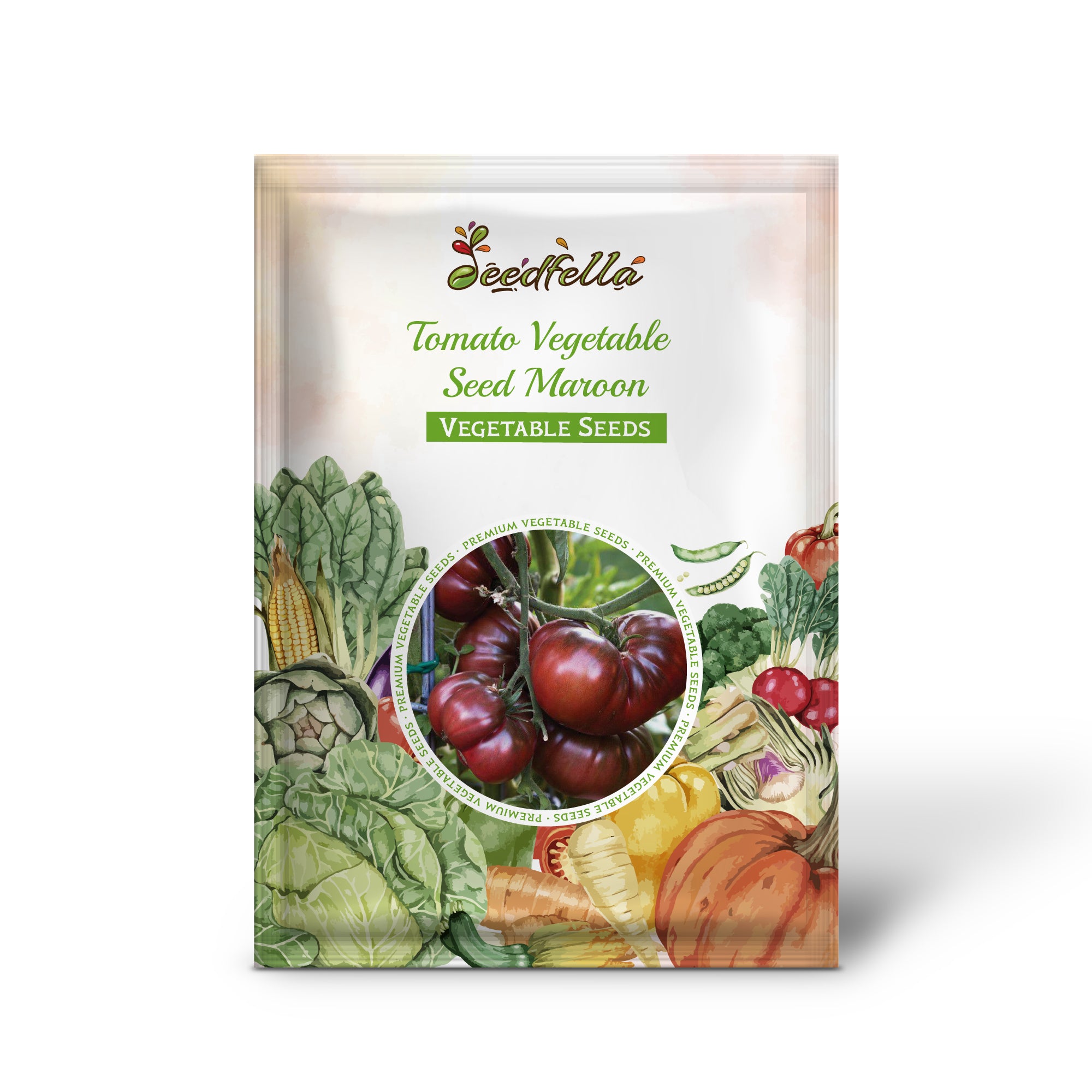 Tomato plants with maroon fruits