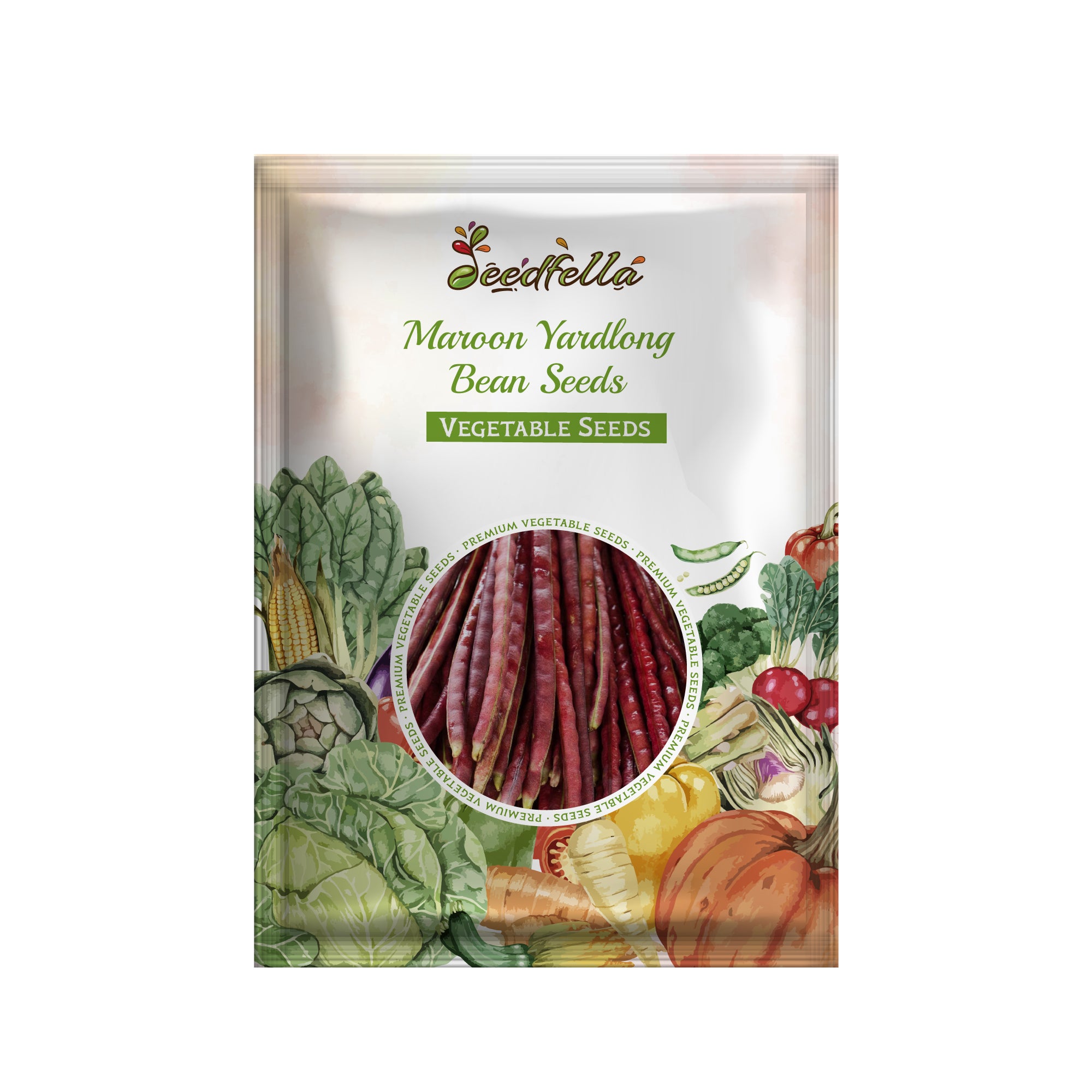 High quality Maroon Yardlong Bean vegetable seeds closeup