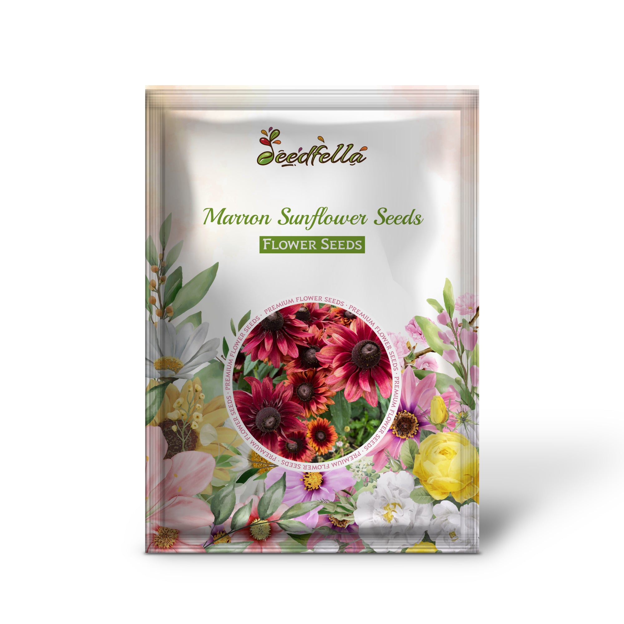 Premium Marron Sunflower seeds for vibrant garden flowers