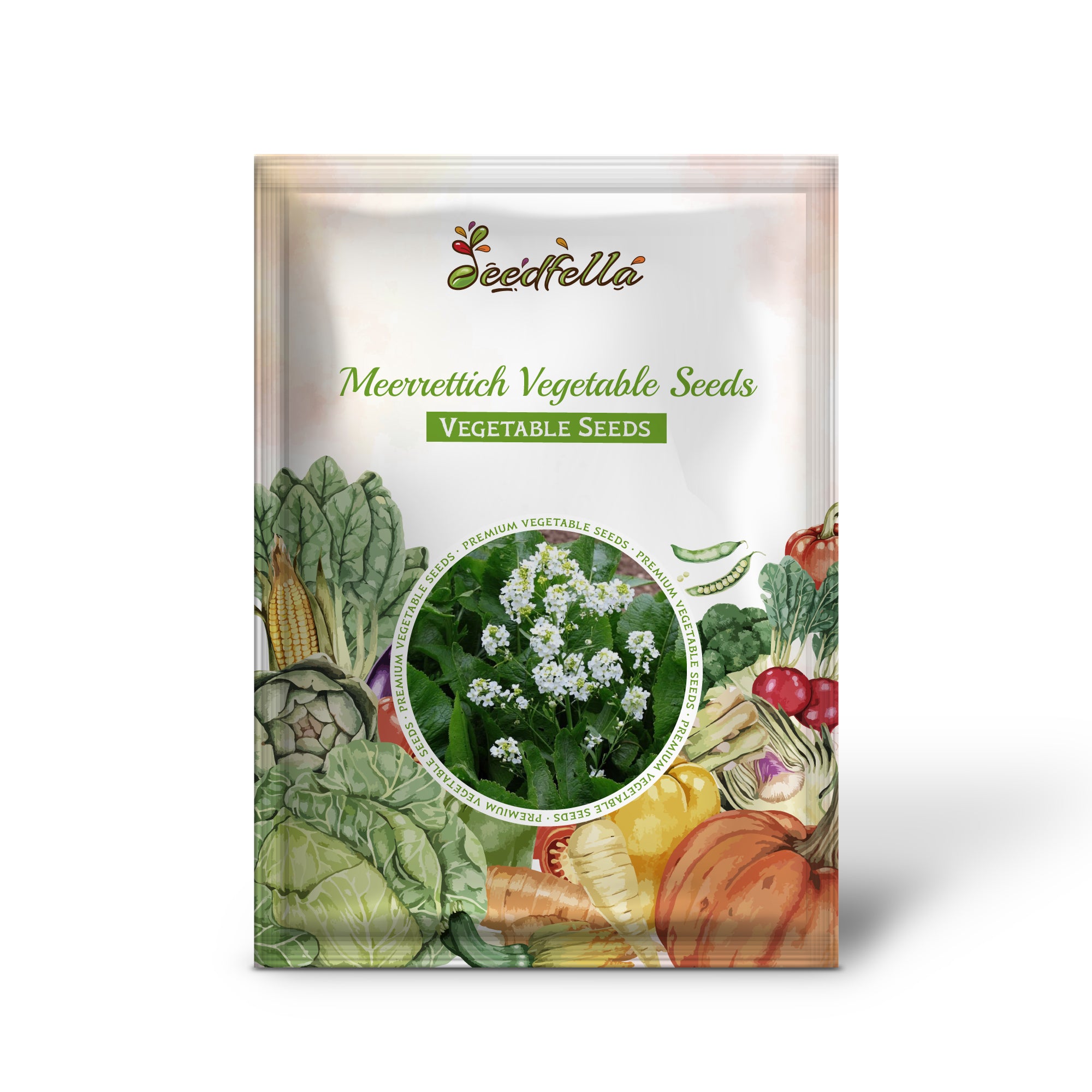 Non GMO Meerrettich seeds packaging
