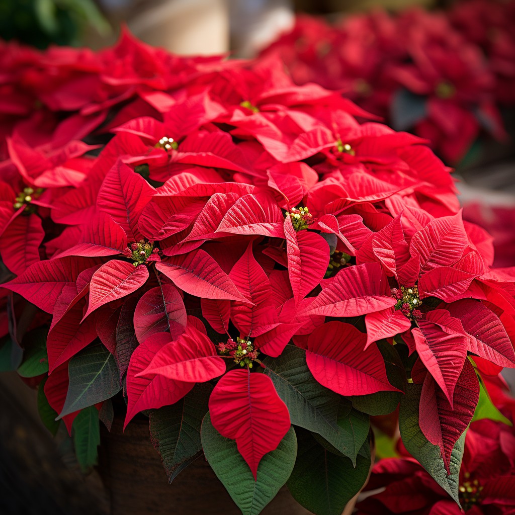 Mixed Poinsettia flower seeds for vibrant bract colors
