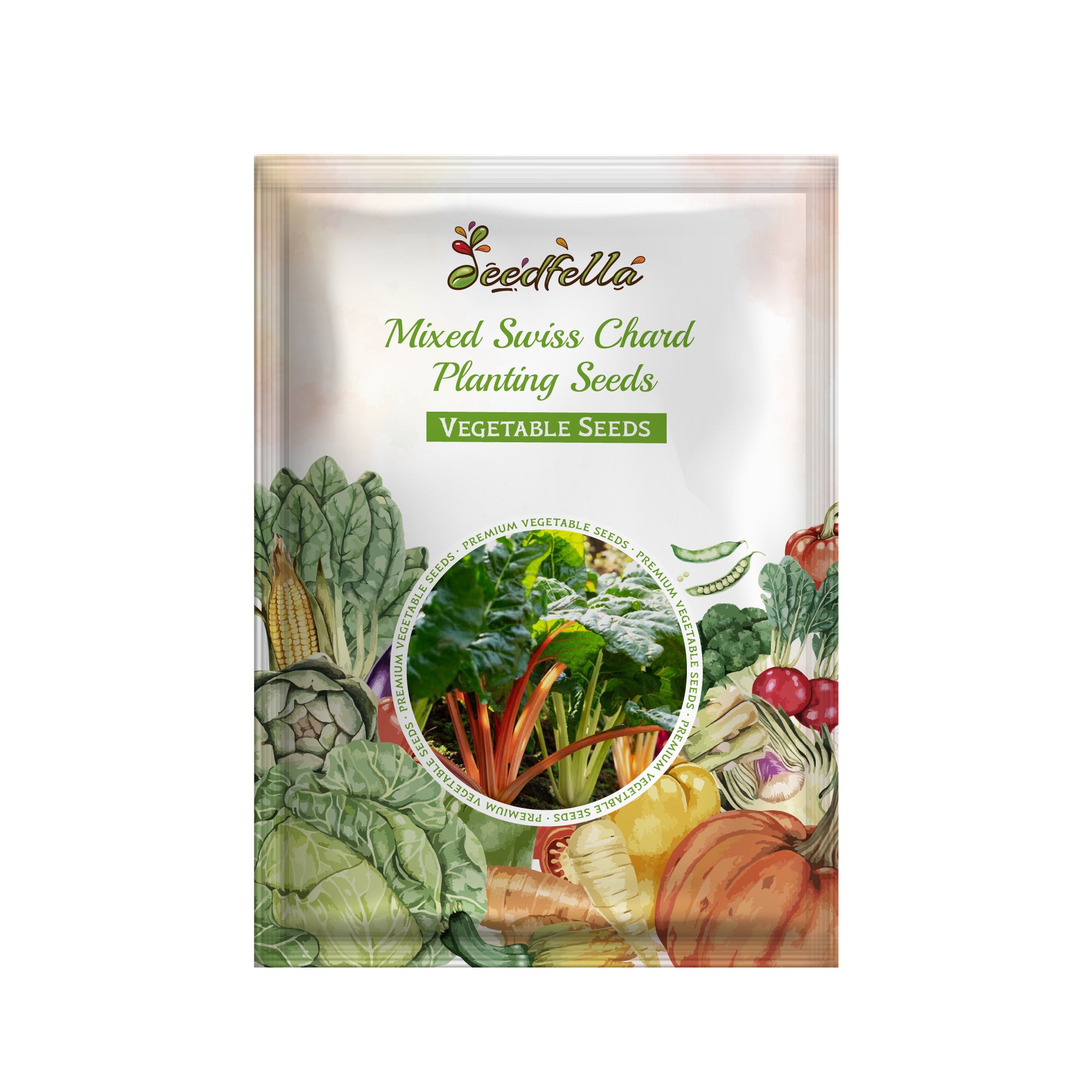 High quality Mixed Swiss Chard seeds closeup