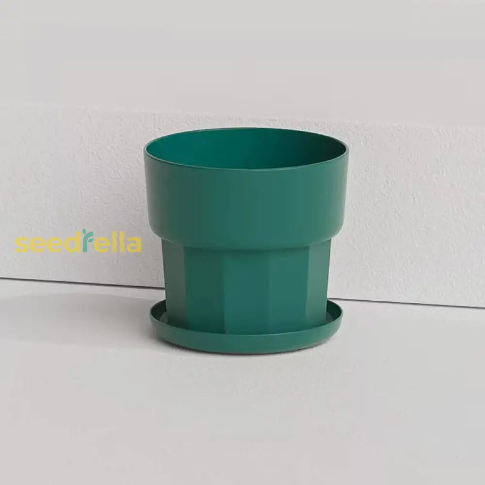 Modern Desktop Plastic Flower Pot – Stylish Home Garden Planter Green Tools