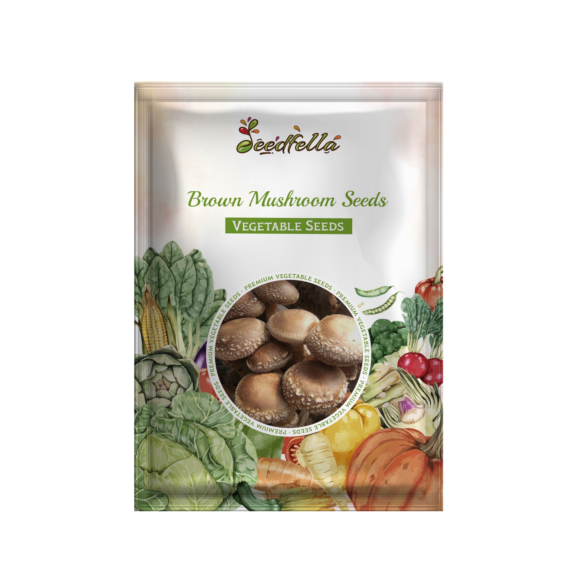 Mushroom seedlings growing in controlled environment