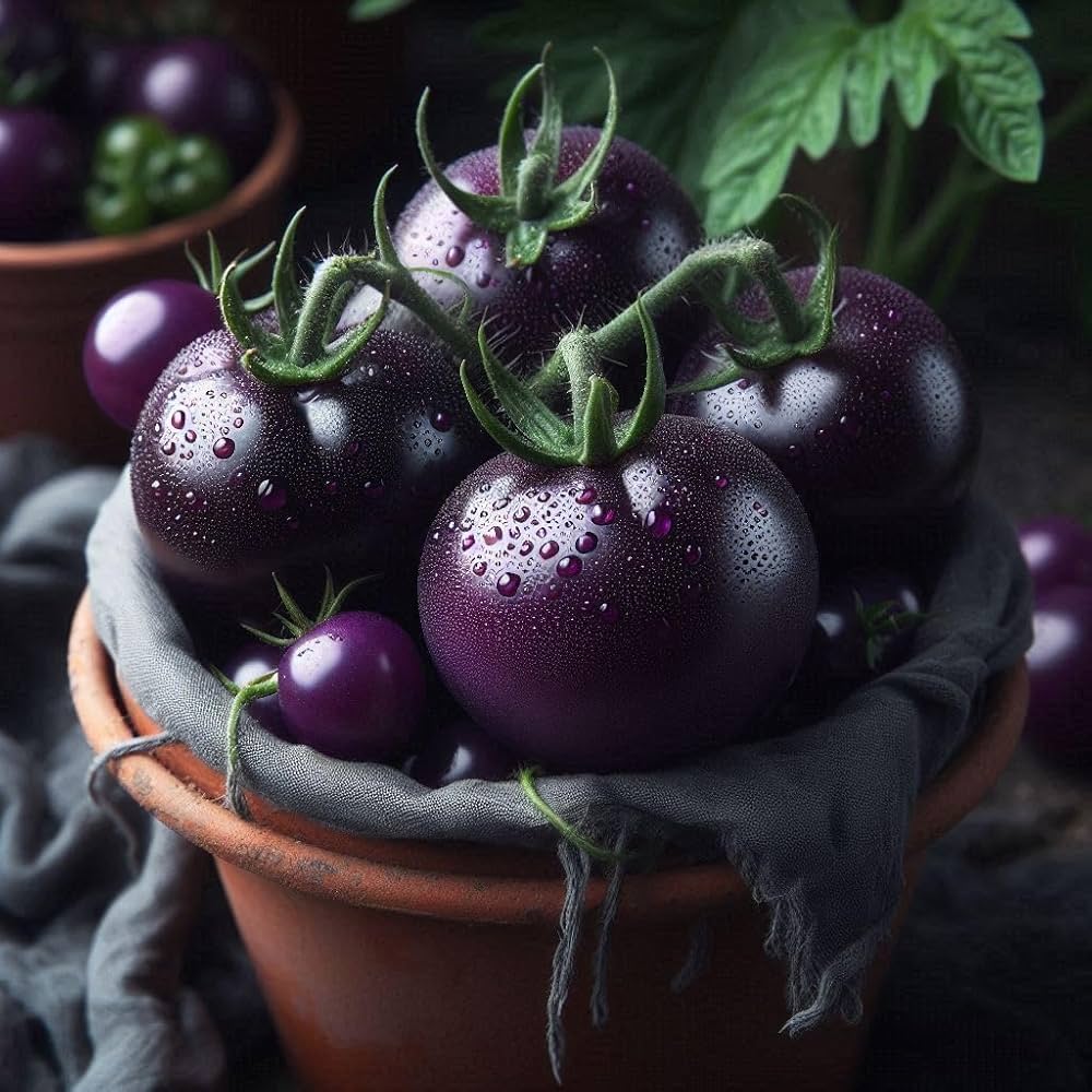 Non GMO blue tomato seeds for home gardening