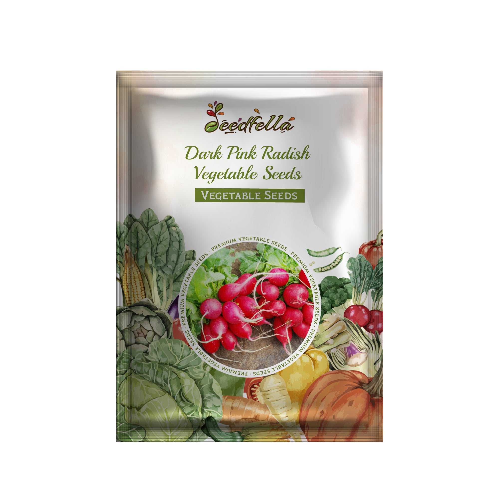 Non GMO dark pink radish seeds