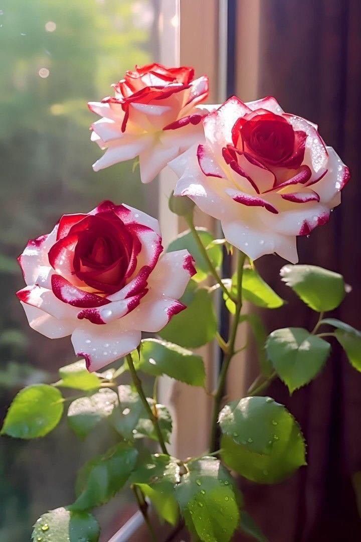 Non-GMO Red & White Rose Seeds for Home Gardening