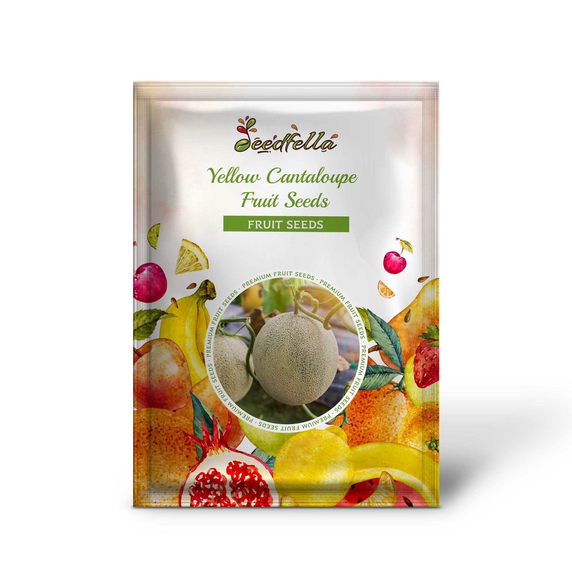 Non-GMO yellow cantaloupe seeds for home gardens