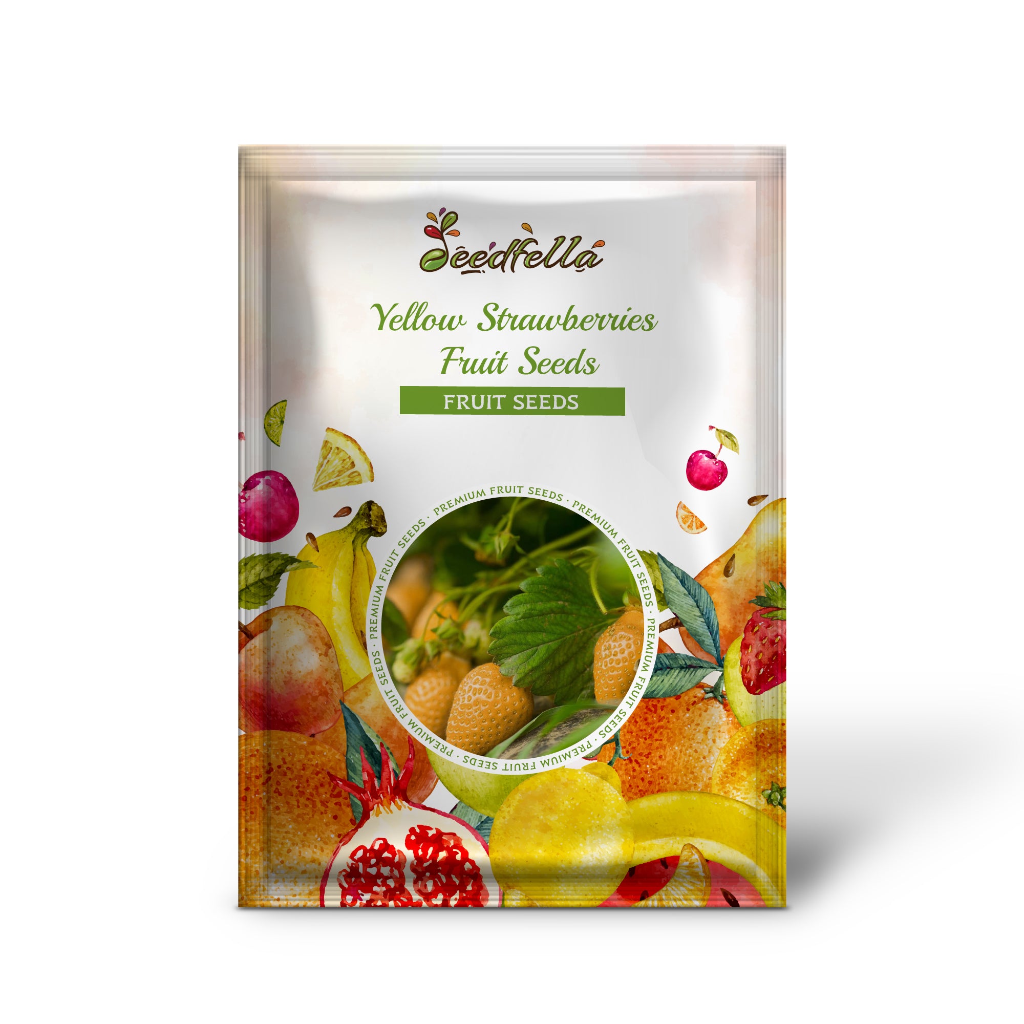 Non-GMO yellow strawberry seeds for home gardening