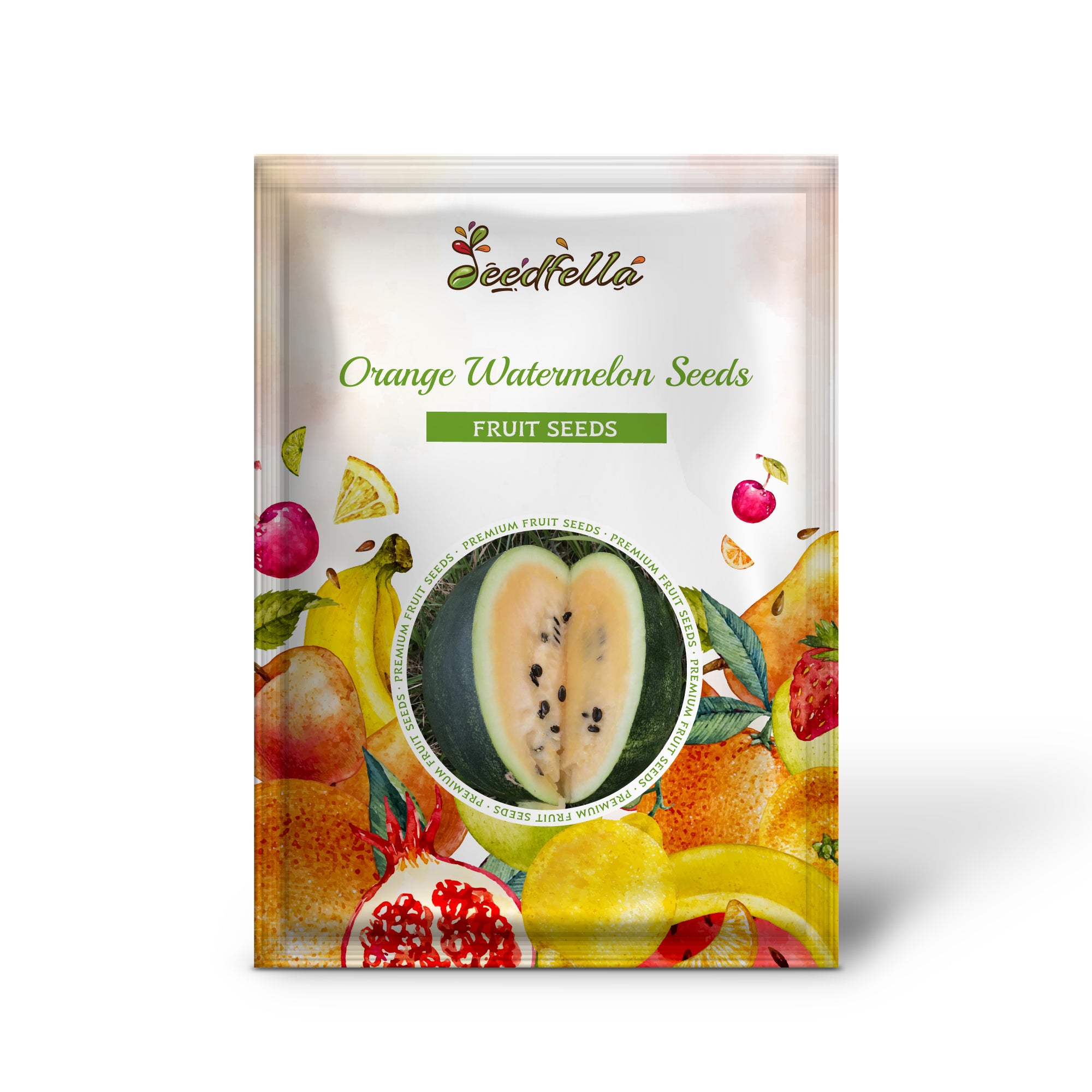 Fresh Orange Flesh Watermelon Cut Open