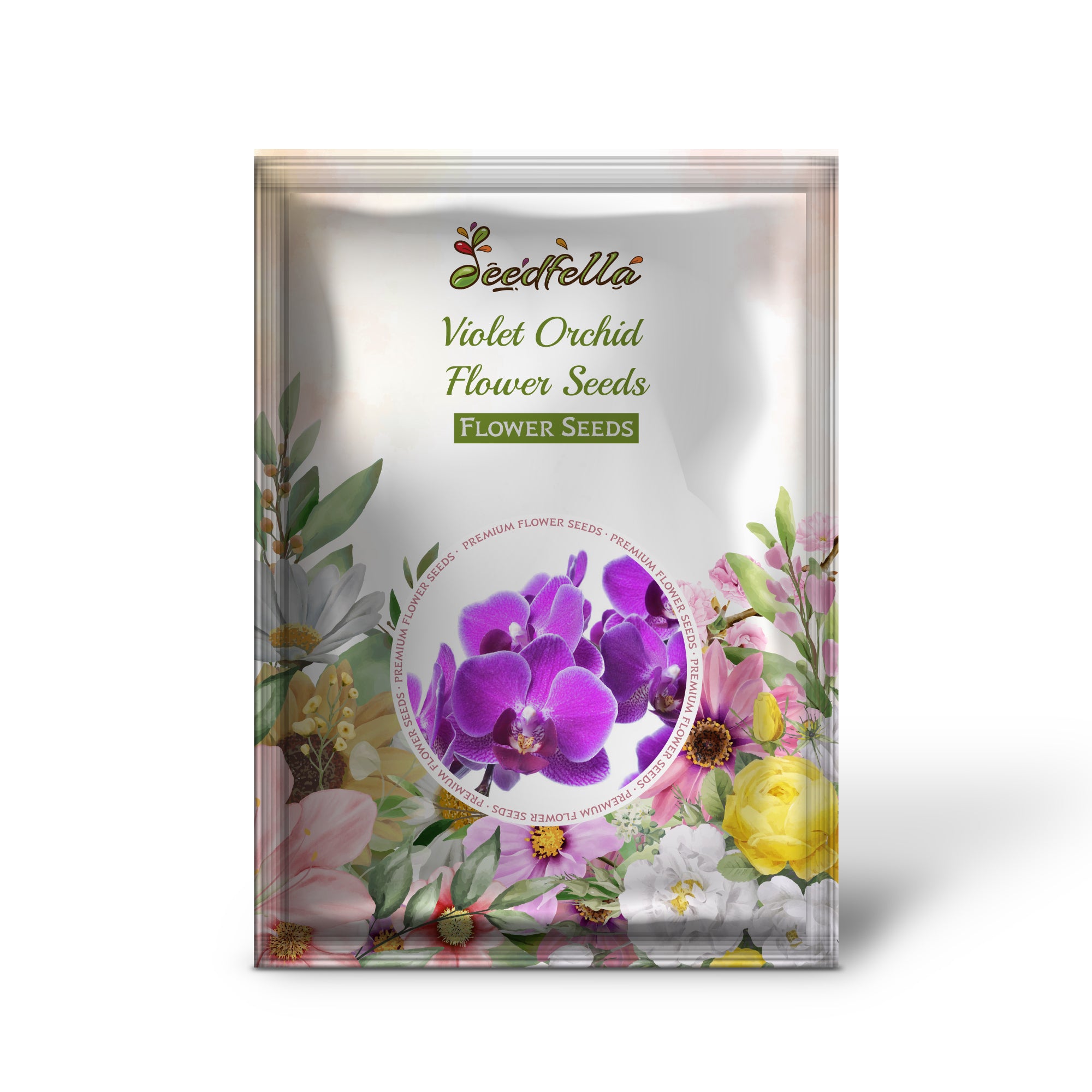 Vibrant Violet Orchid Blooms in Garden