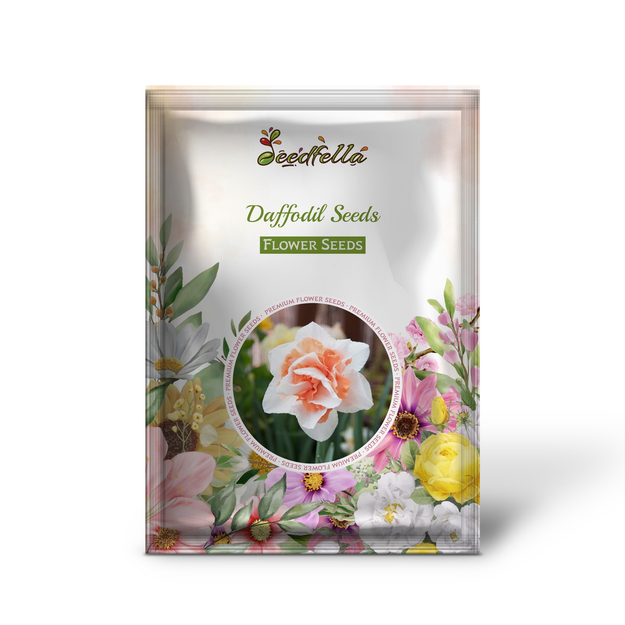 Peach Daffodil Flowers in Garden