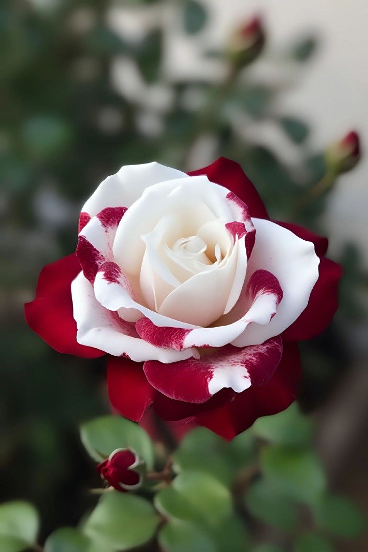 Perennial Red & White Rose Plants for Borders and Containers