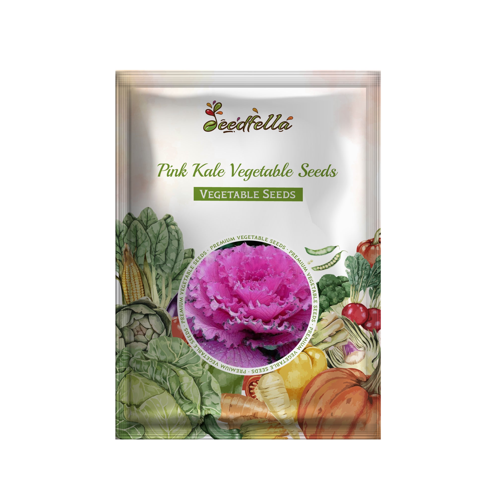 Pink kale vegetable seeds for home garden