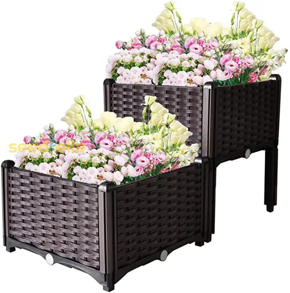 Plastic Raised Garden Bed With Self-Watering System – Ideal For Indoor & Outdoor Gardening Tools