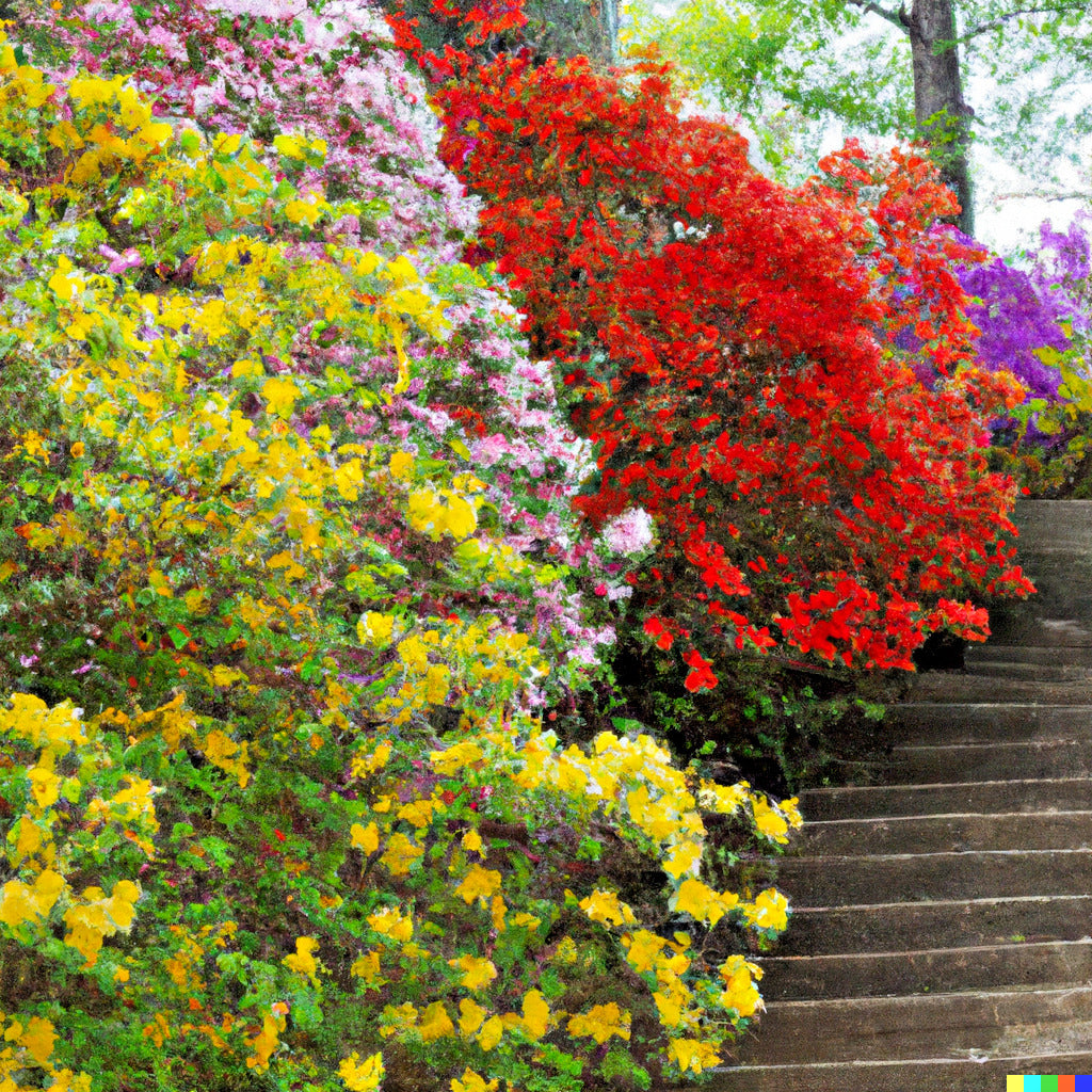 Dark Khaki Azalea Flowers in Pots
