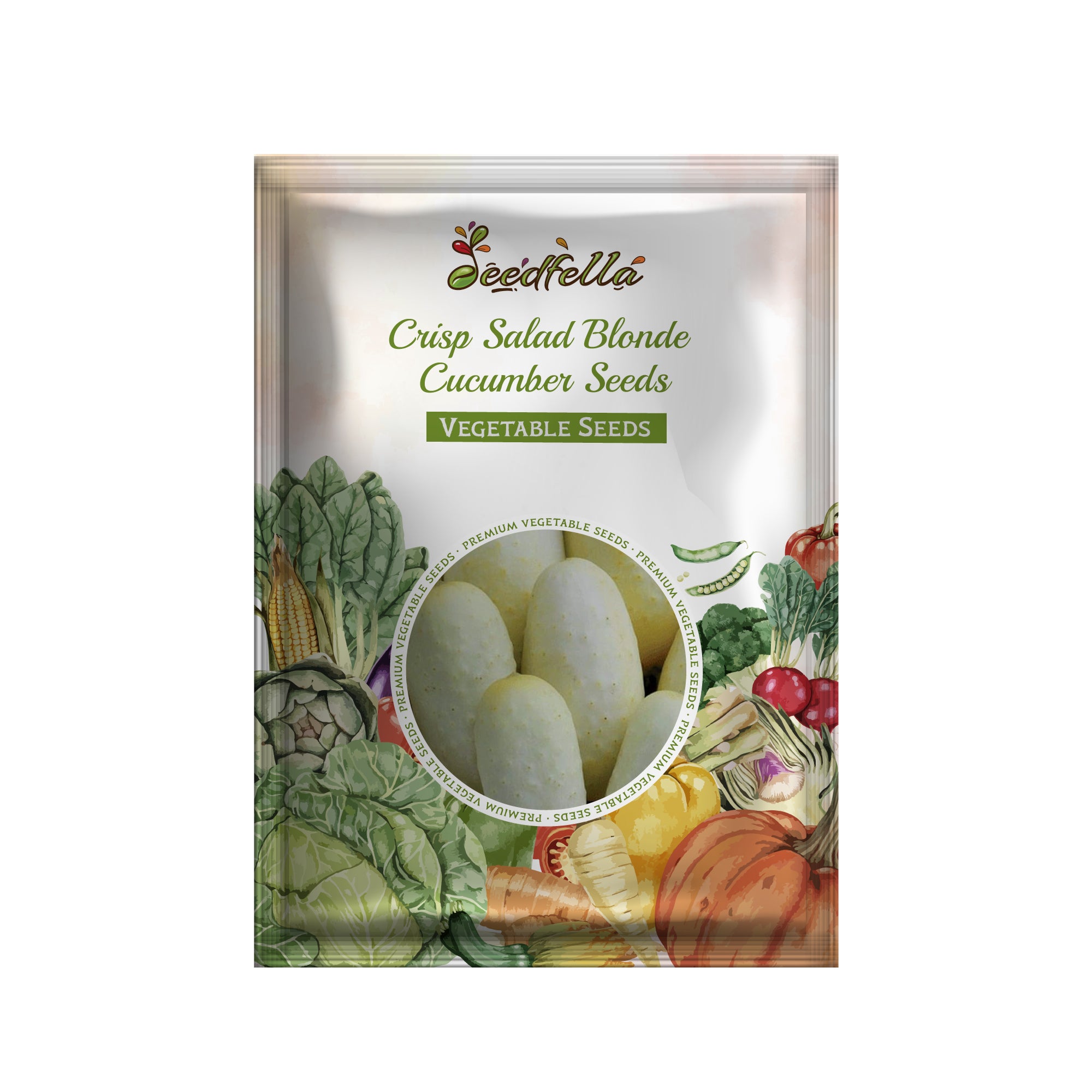 Premium Crisp Salad Blonde Cucumber seeds for home gardening