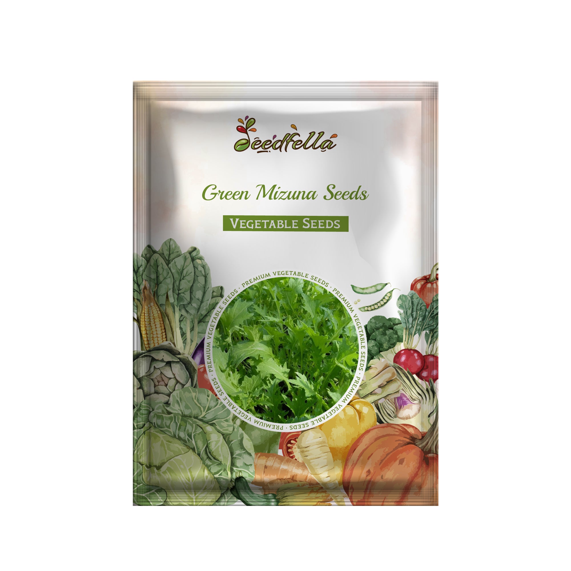 Premium non-GMO Green Mizuna vegetable seeds