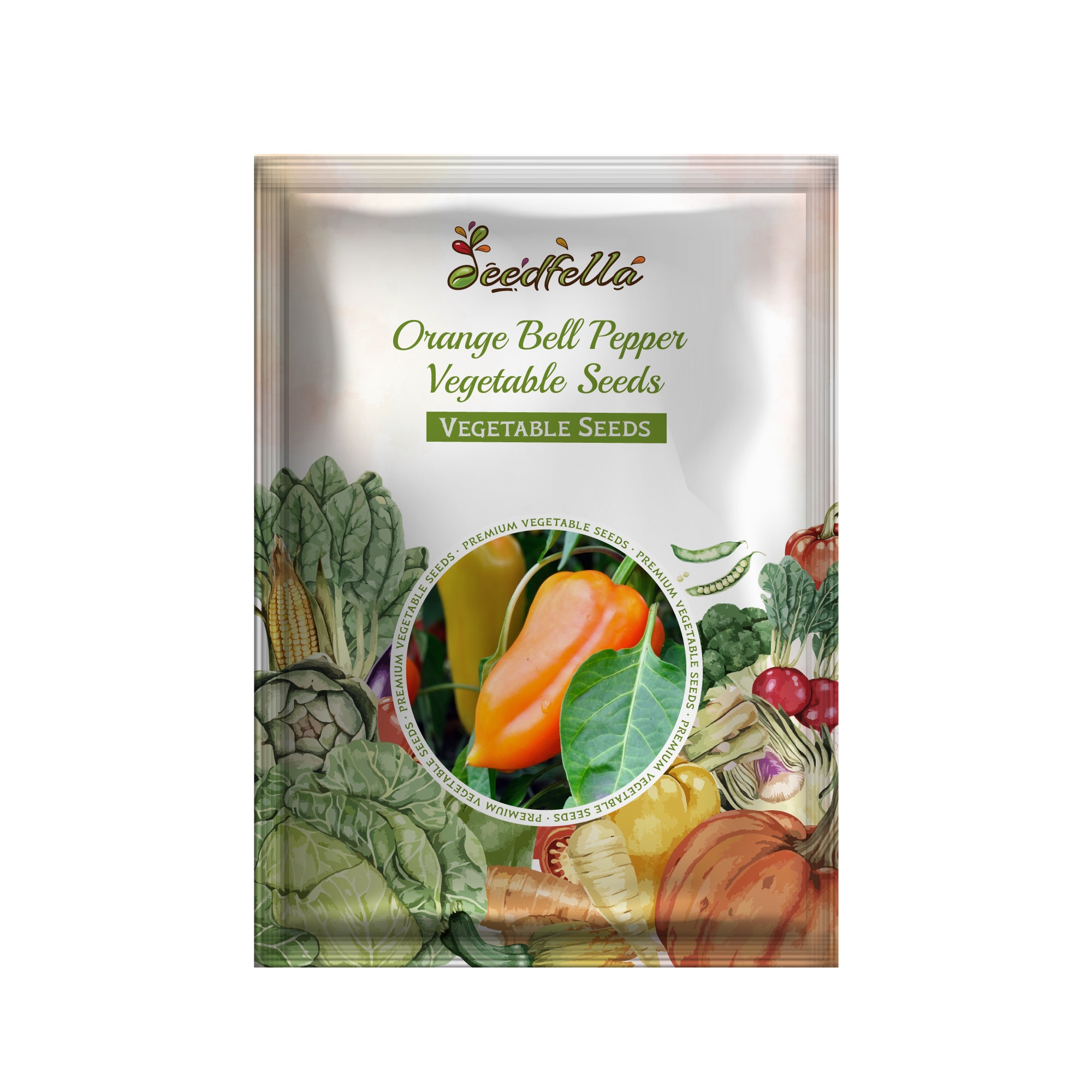 Premium non-GMO orange bell pepper vegetable seeds