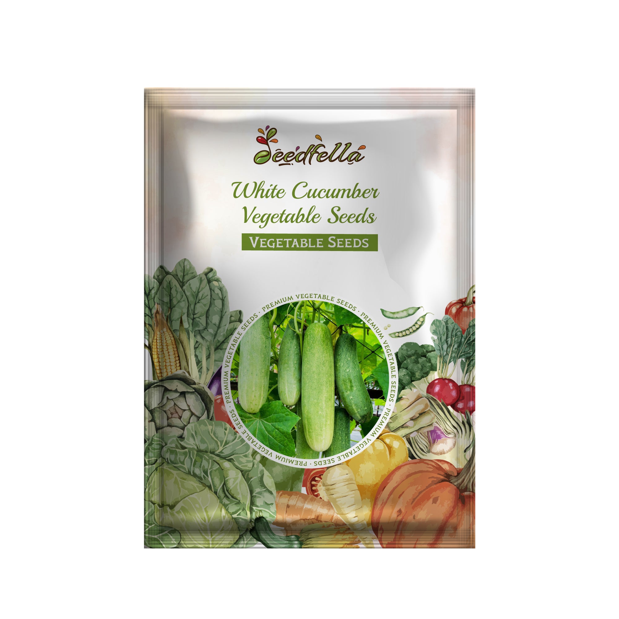 Premium White Cucumber seeds for home gardens