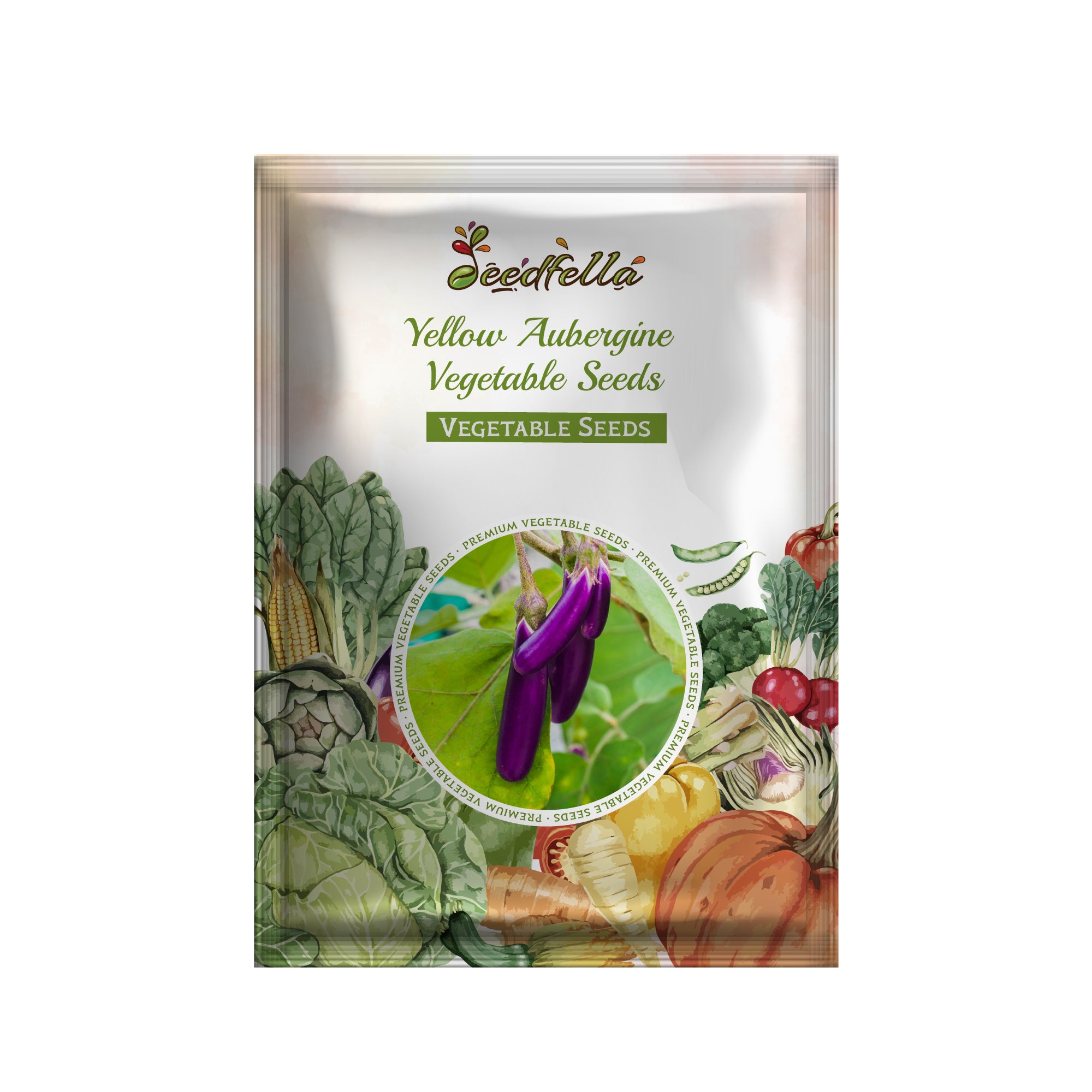 Premium non-GMO yellow aubergine vegetable seeds