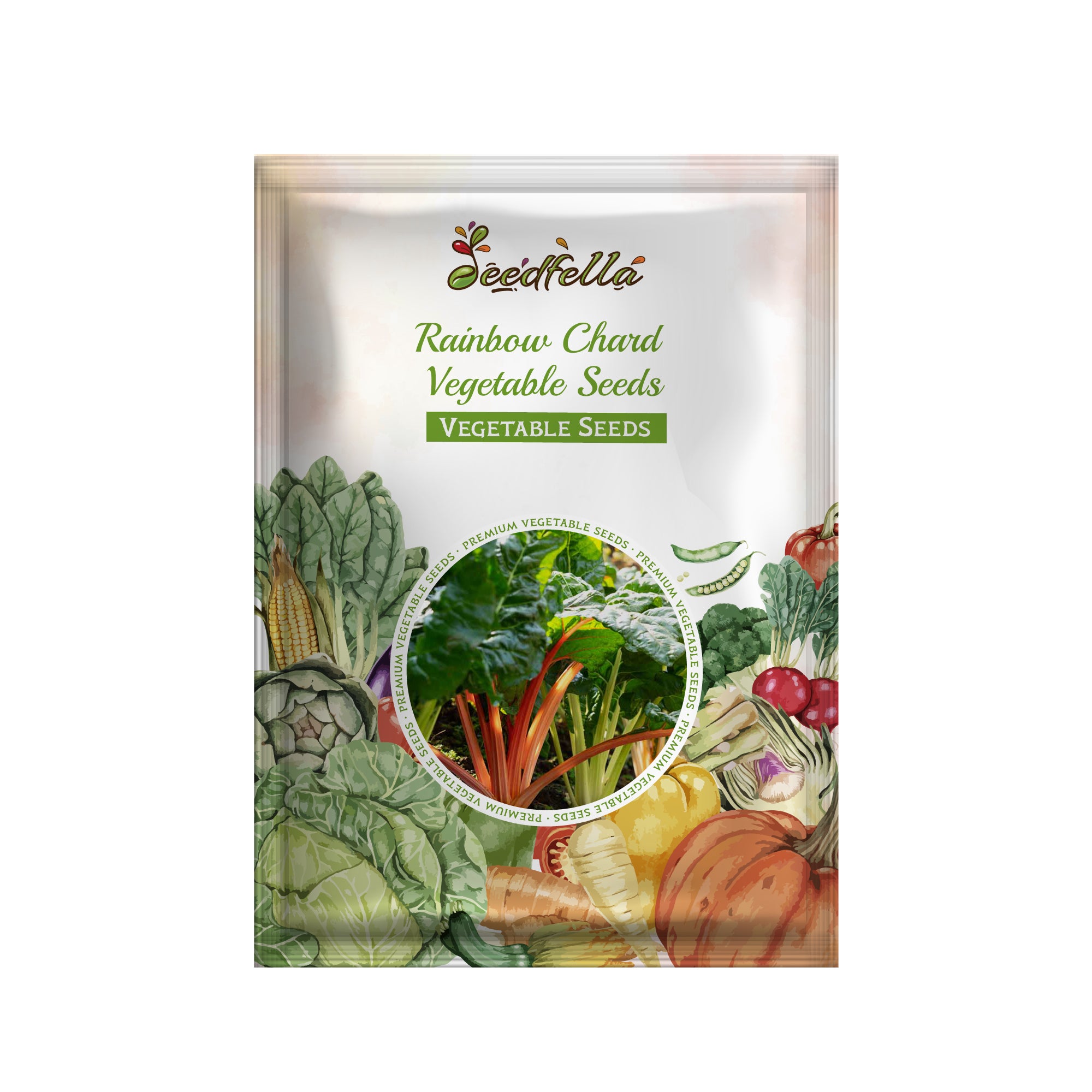 High quality Rainbow Chard vegetable seeds closeup