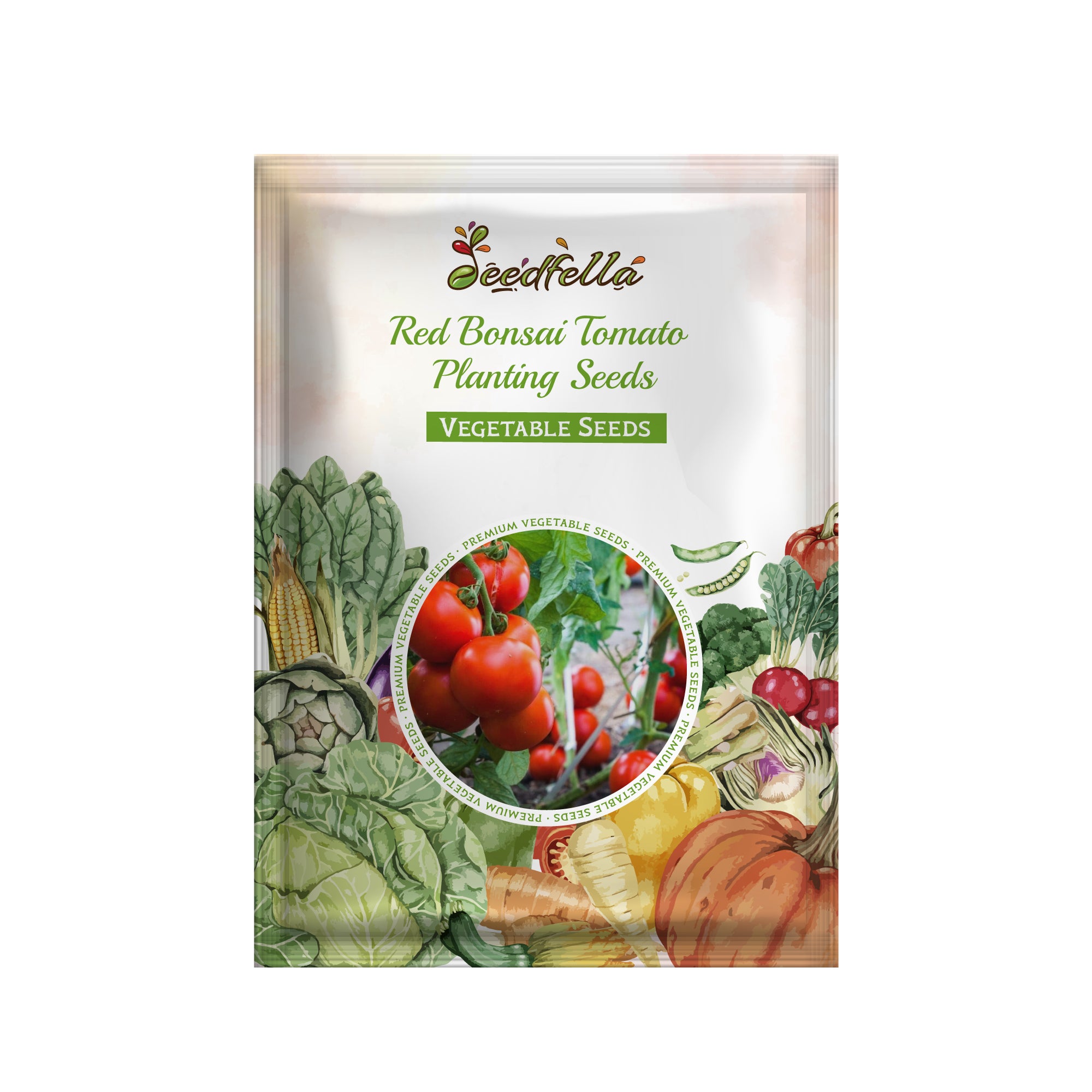 Red Bonsai tomato seeds package for home gardening