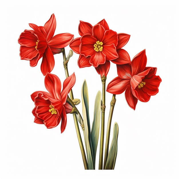 Vibrant Red Daffodil Flower Seeds