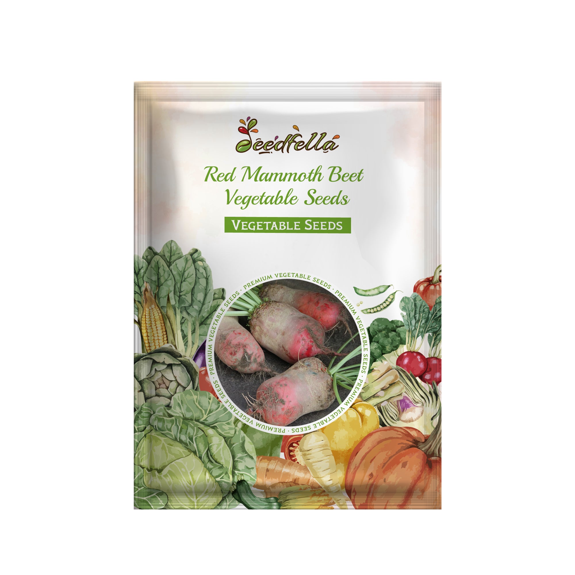 Red Mammoth beet seeds package for gardening