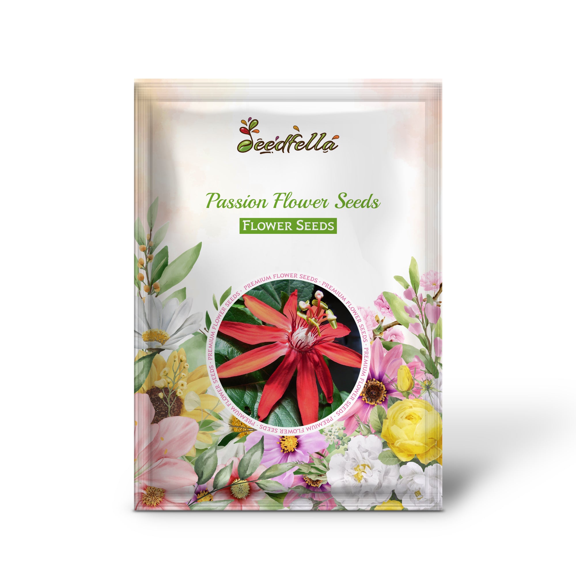 Vibrant Red Passion Flower Blooms for Garden Decoration