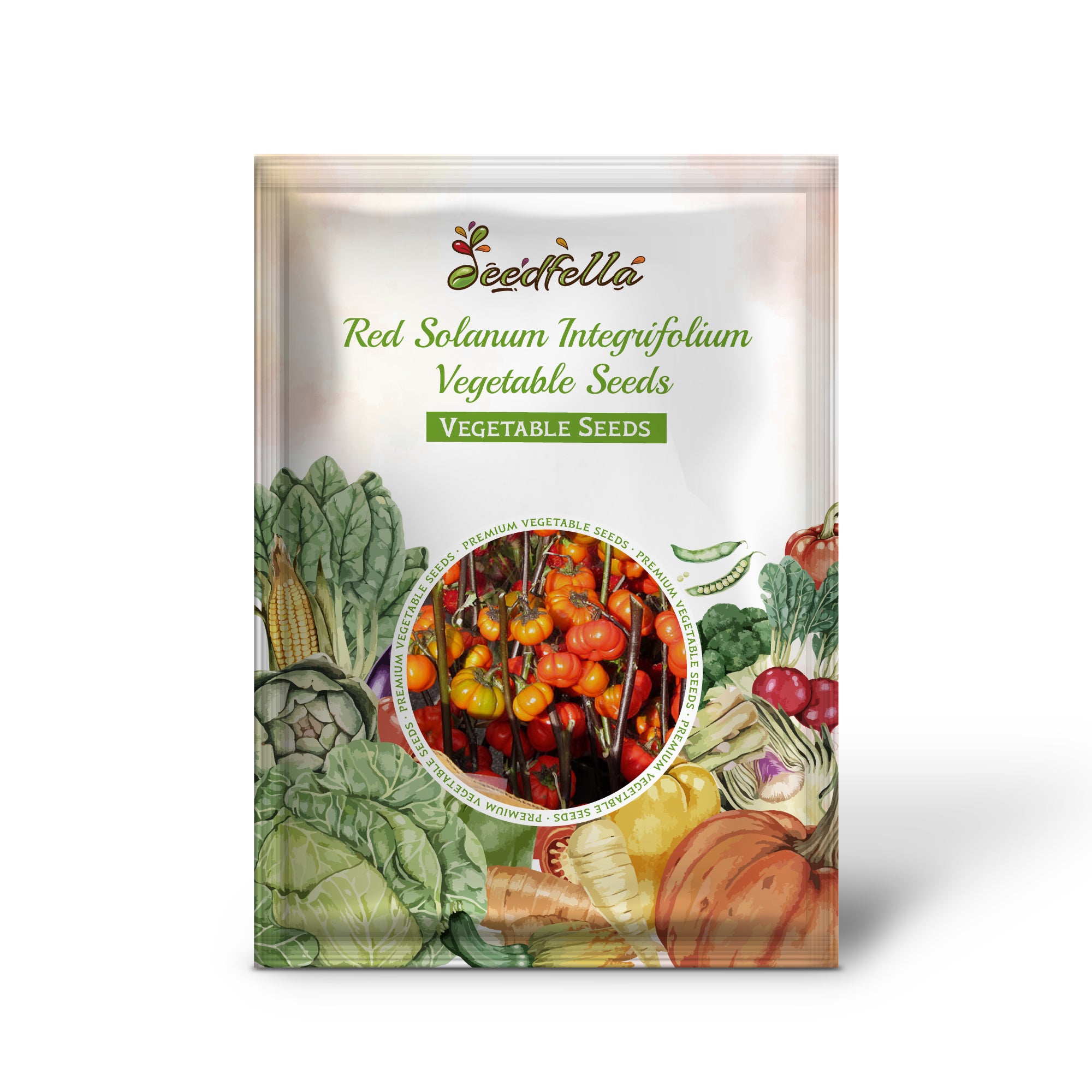 Packaging of Red Solanum Integrifolium seeds